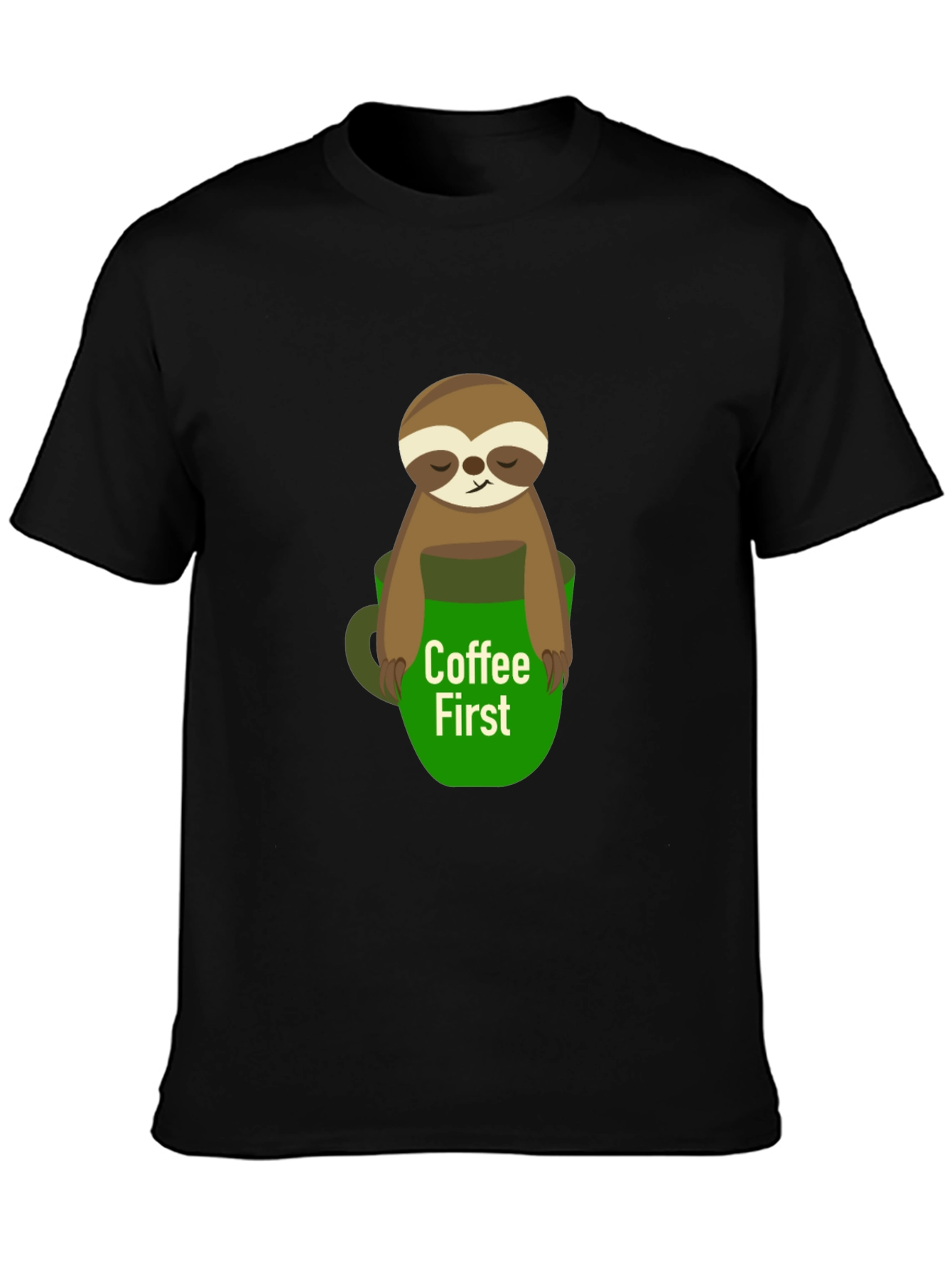 Coffee First Sloth Graphic Tee
