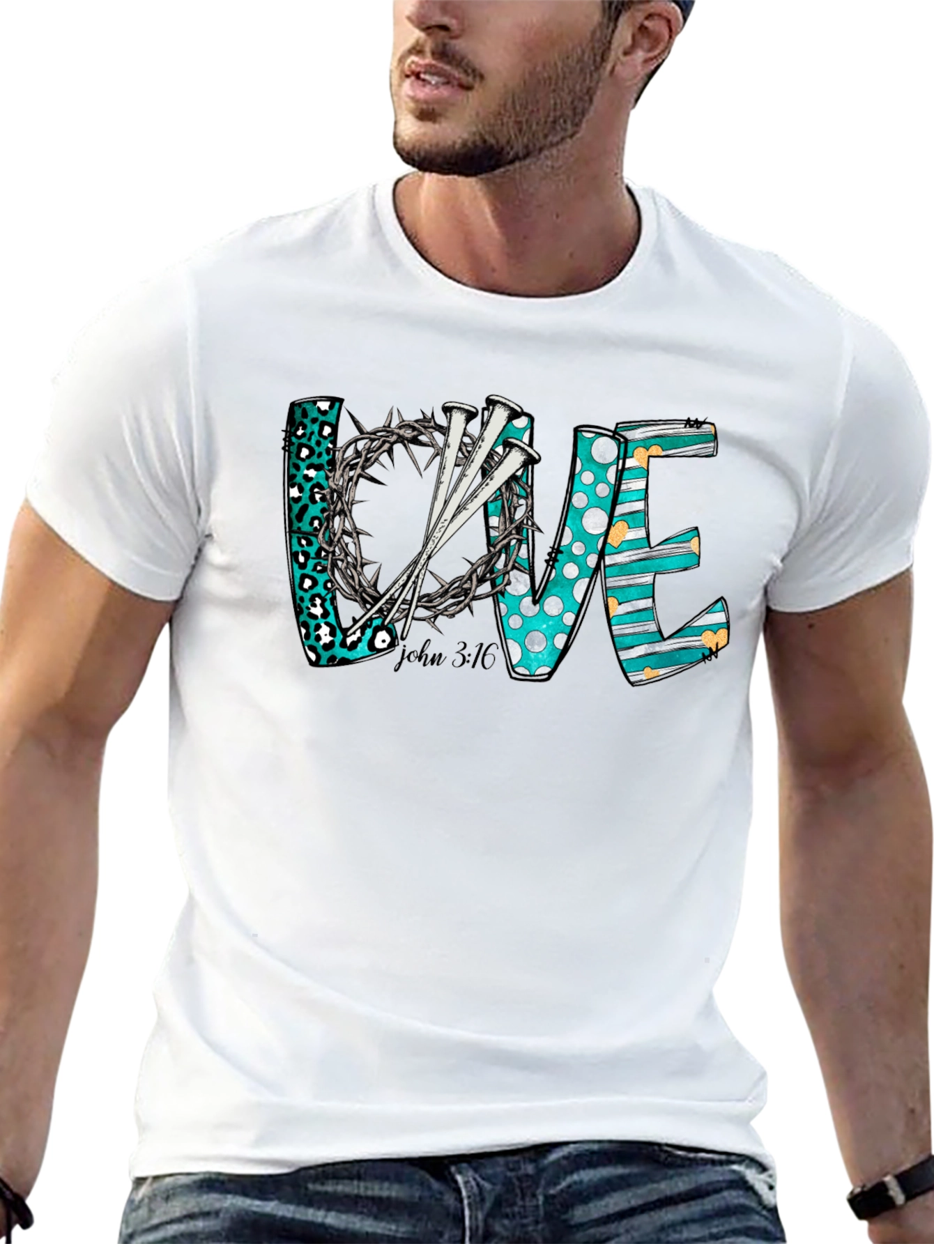Love Christian T-Shirt: Crown of Thorns Nails
