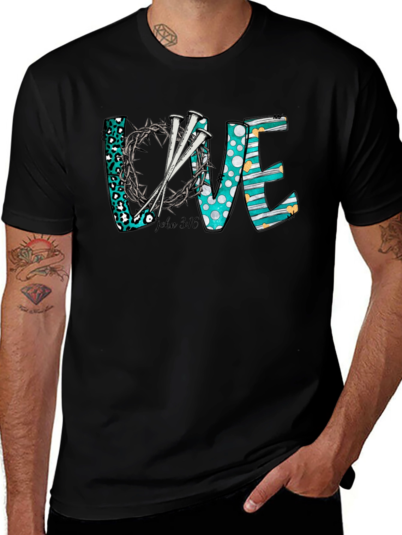 Love Christian T-Shirt: Crown of Thorns Nails
