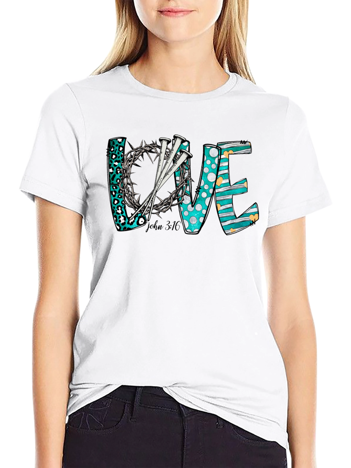 Love Christian T-Shirt: Crown of Thorns Nails
