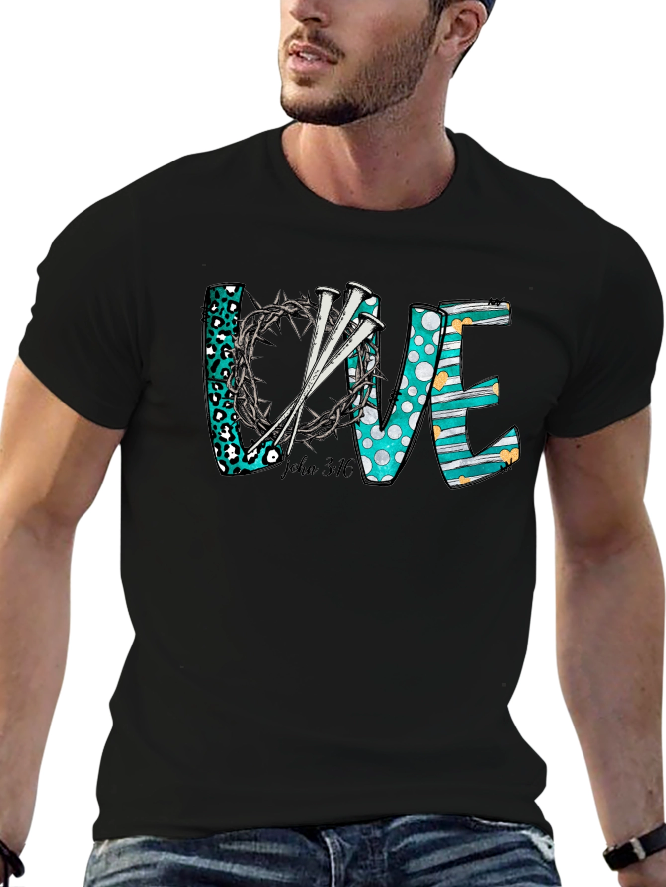 Love Christian T-Shirt: Crown of Thorns Nails