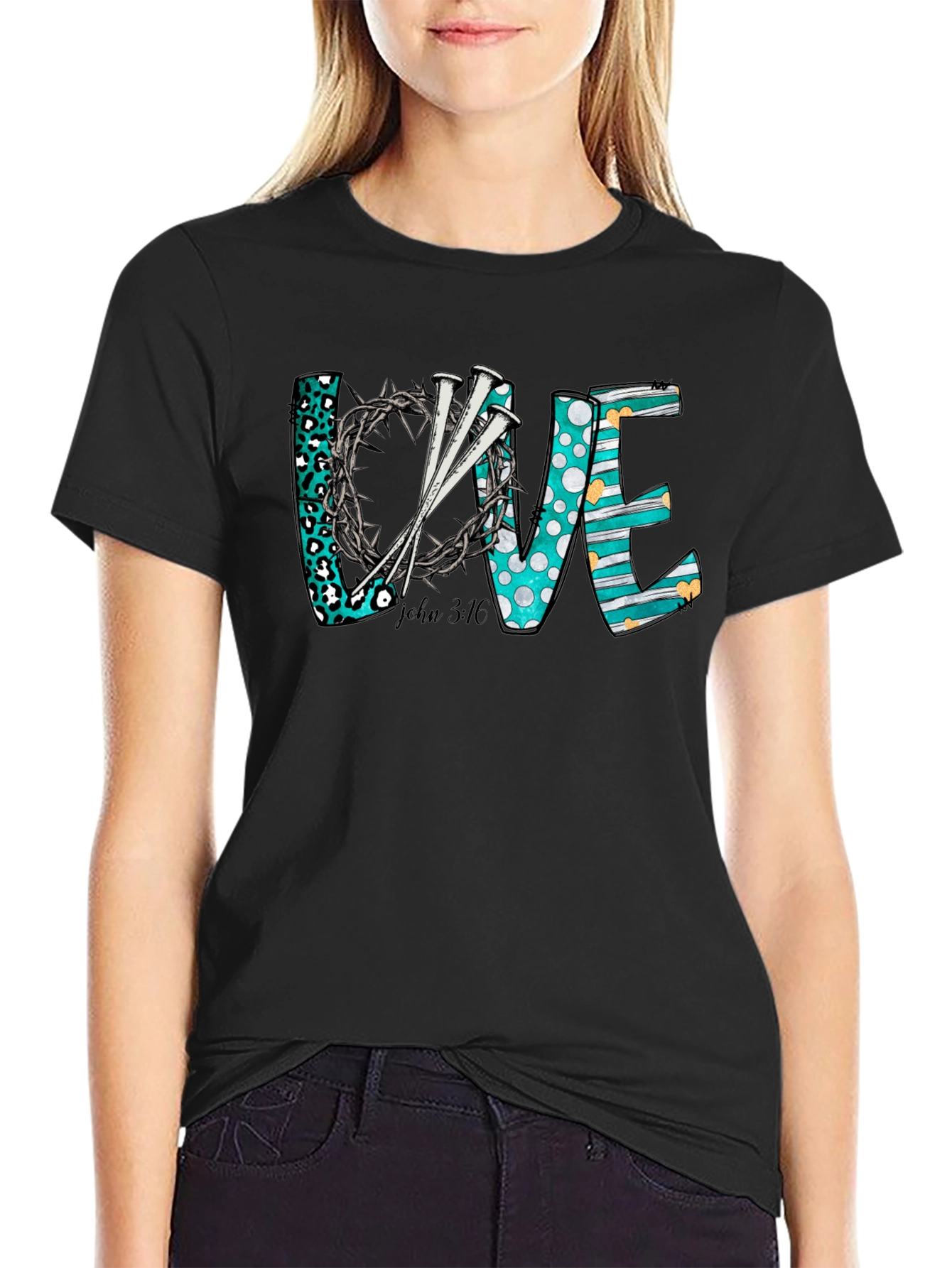Love Christian T-Shirt: Crown of Thorns Nails