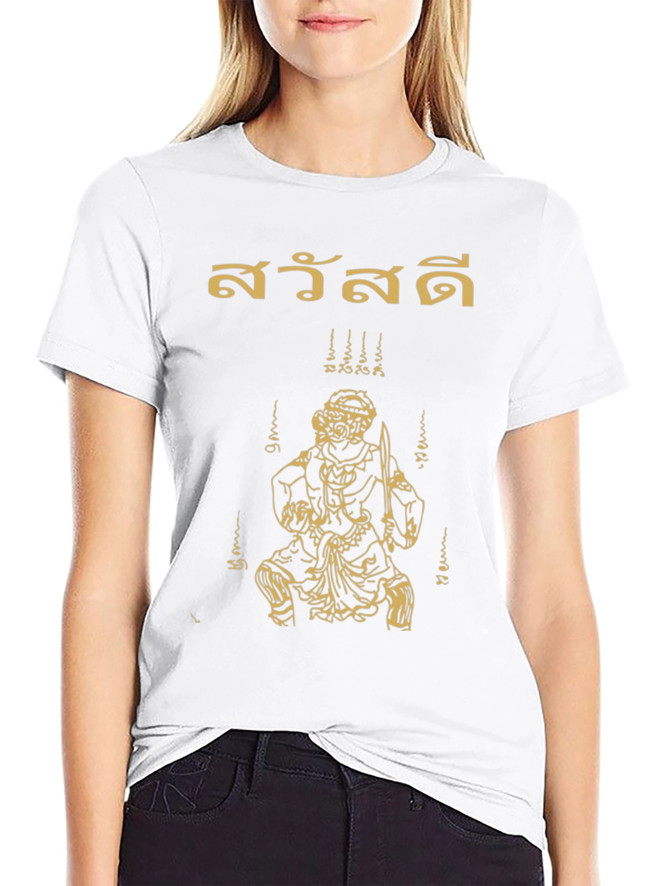 Thai Script Hanuman Graphic T-Shirt