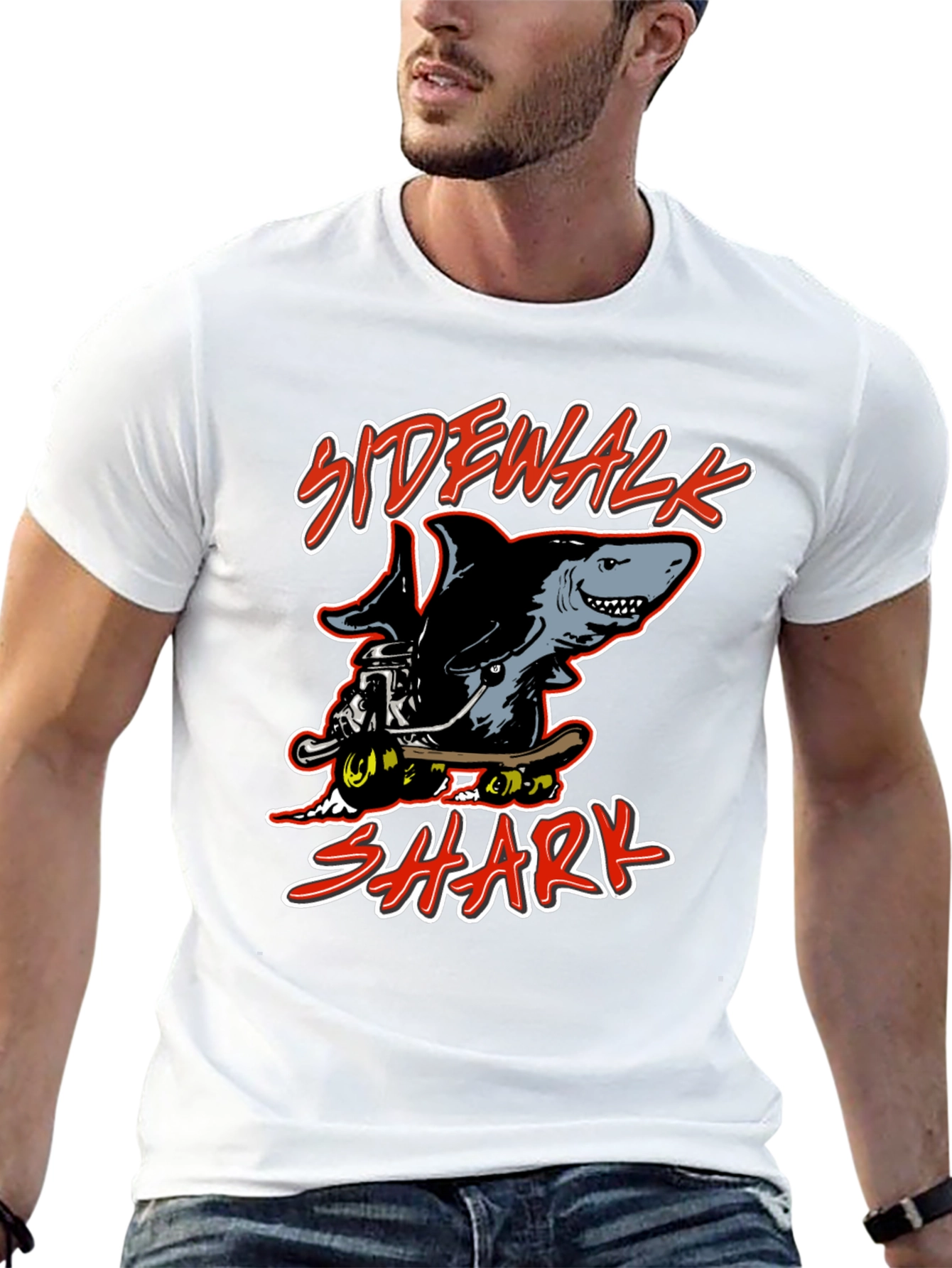 Sidewalk Shark Graphic T-Shirt