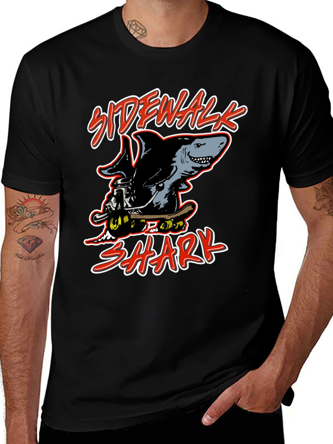 Sidewalk Shark Graphic T-Shirt