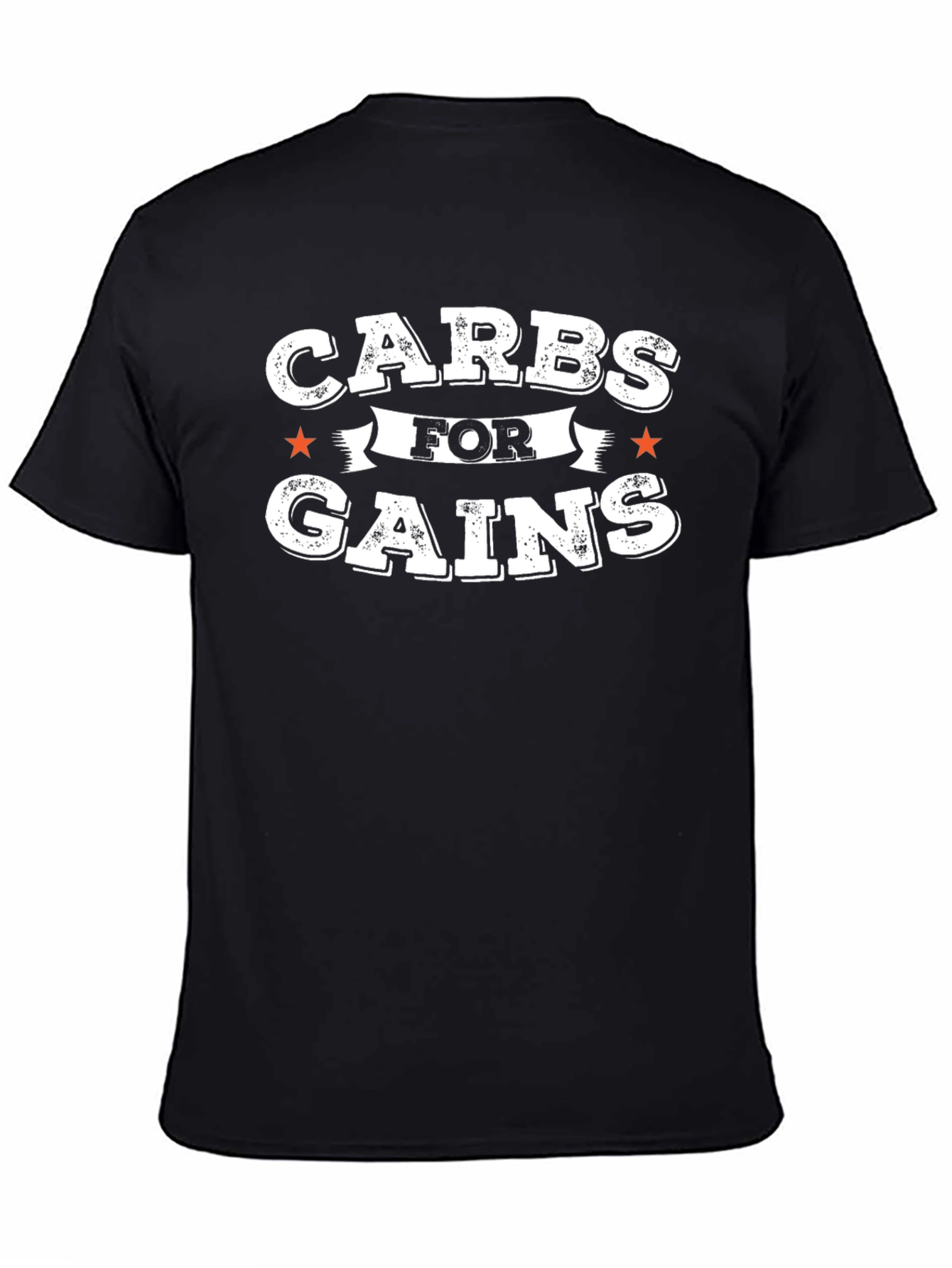 Carbs for Gains Graphic T-Shirt - Black