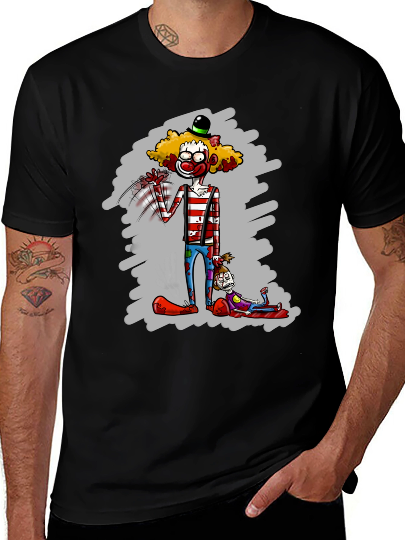 Creepy Clown T-Shirt - Unique Graphic Tee