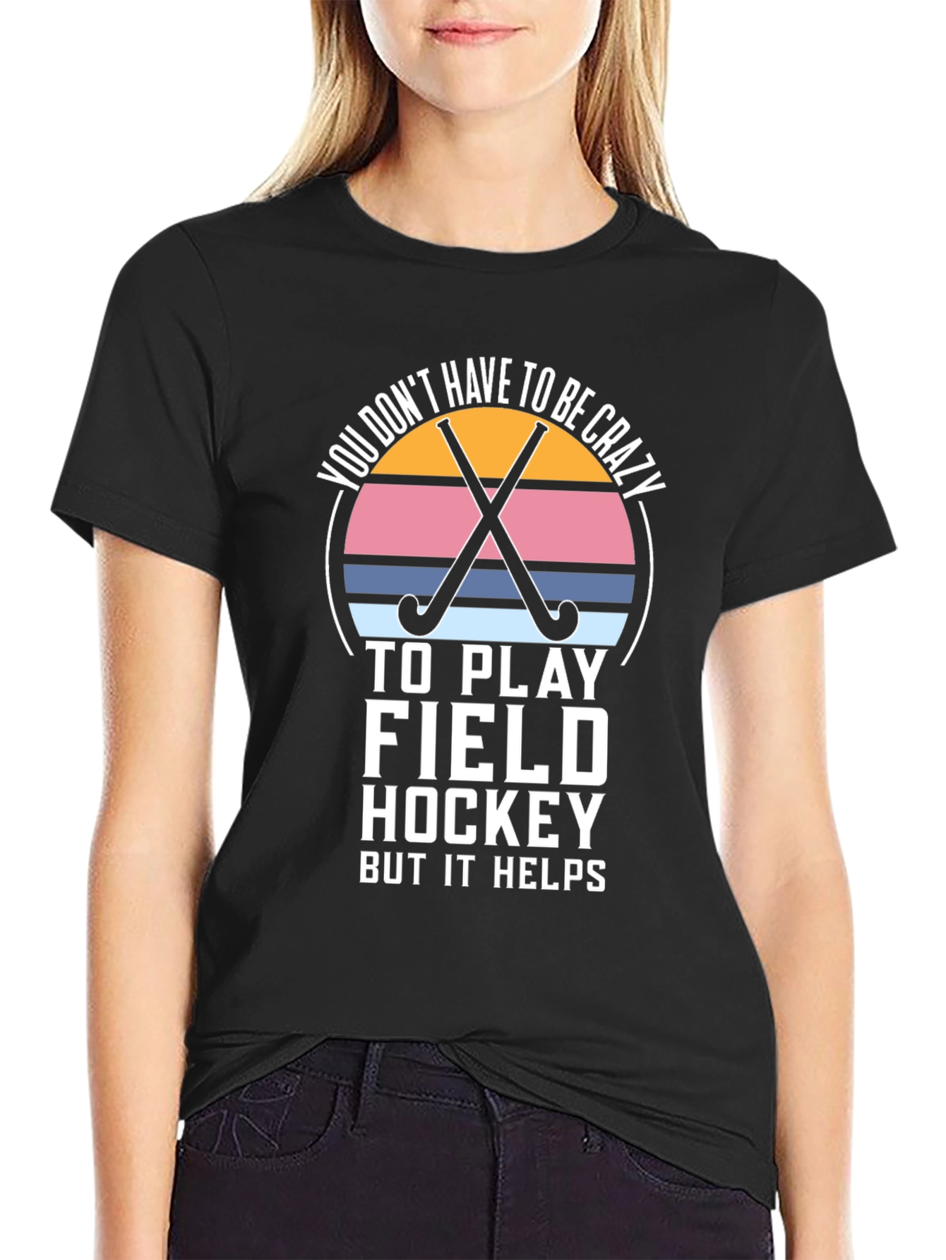 Funny Field Hockey Graphic Tee