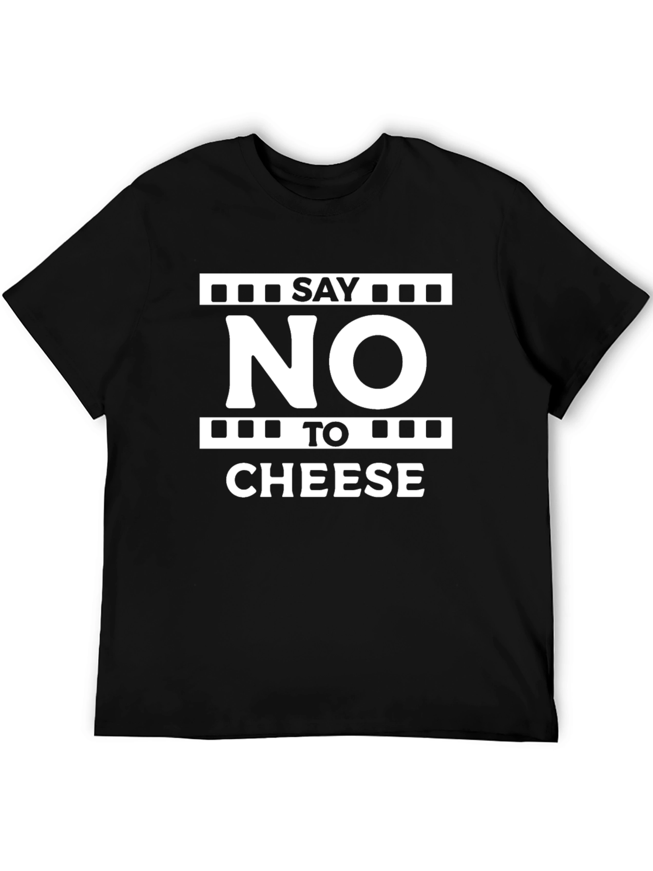 Say No To Cheese Black Graphic Tee