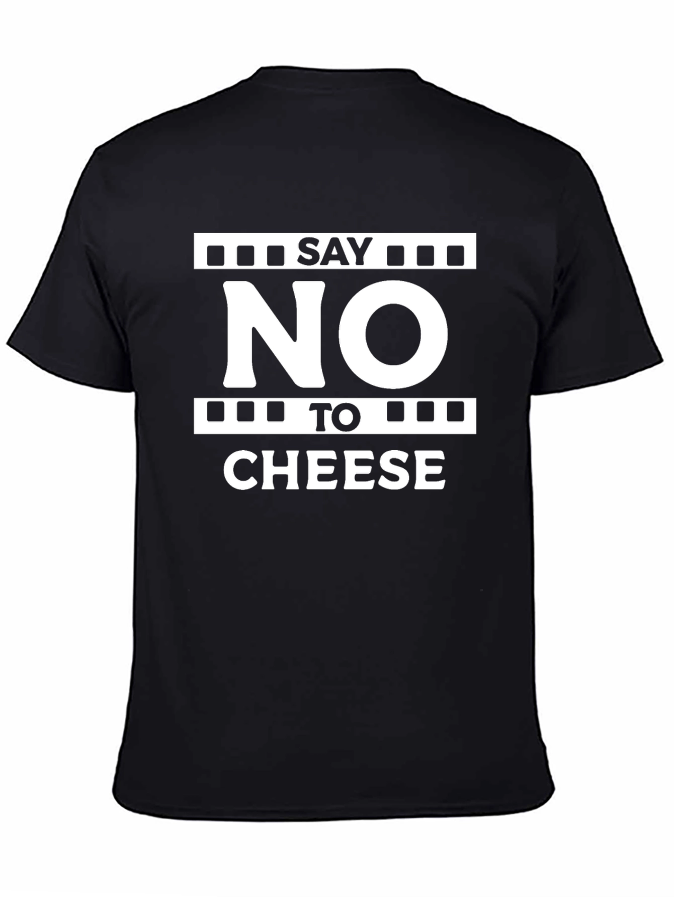 Say No To Cheese Black Graphic Tee