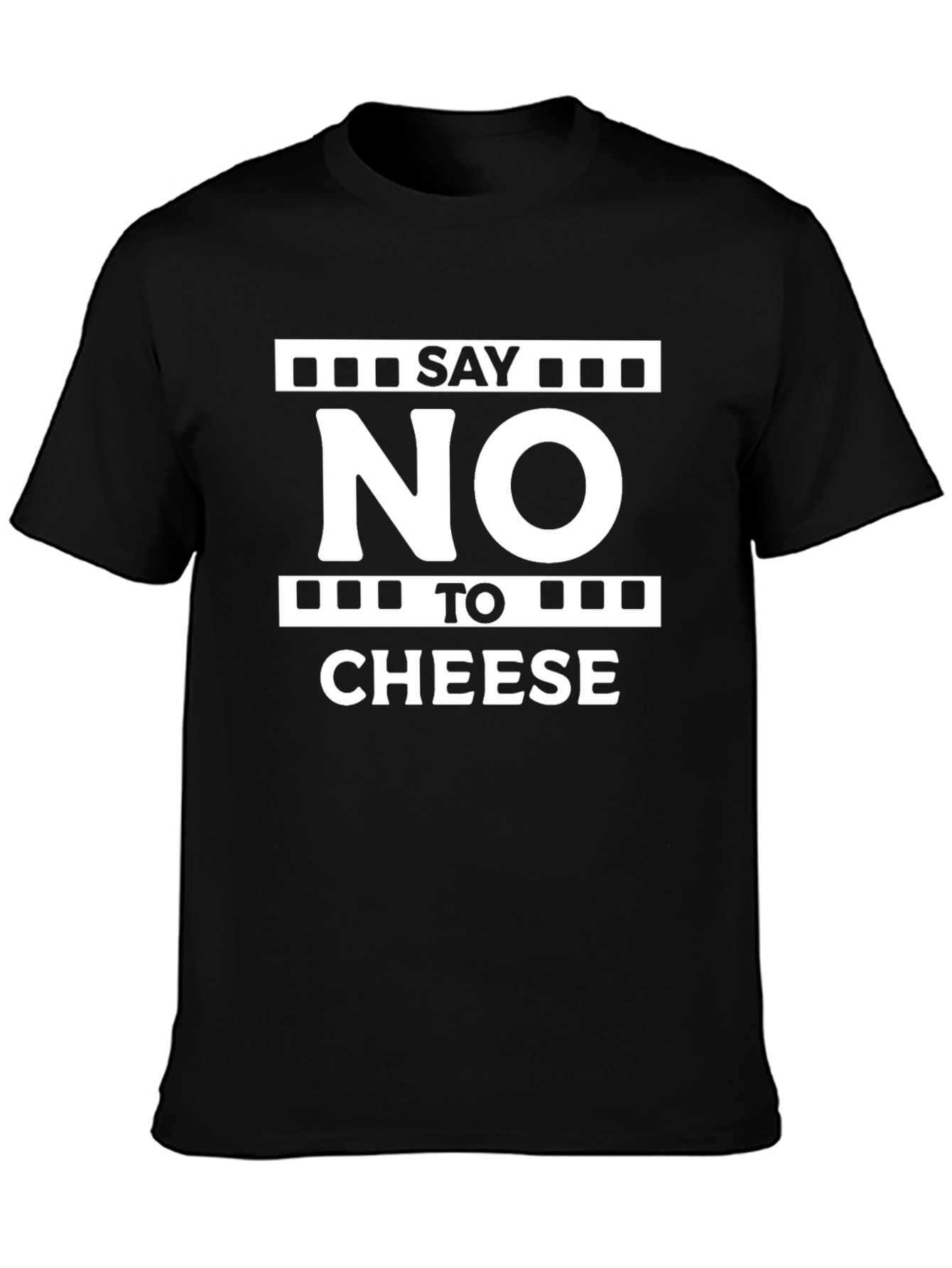 Say No To Cheese Black Graphic Tee