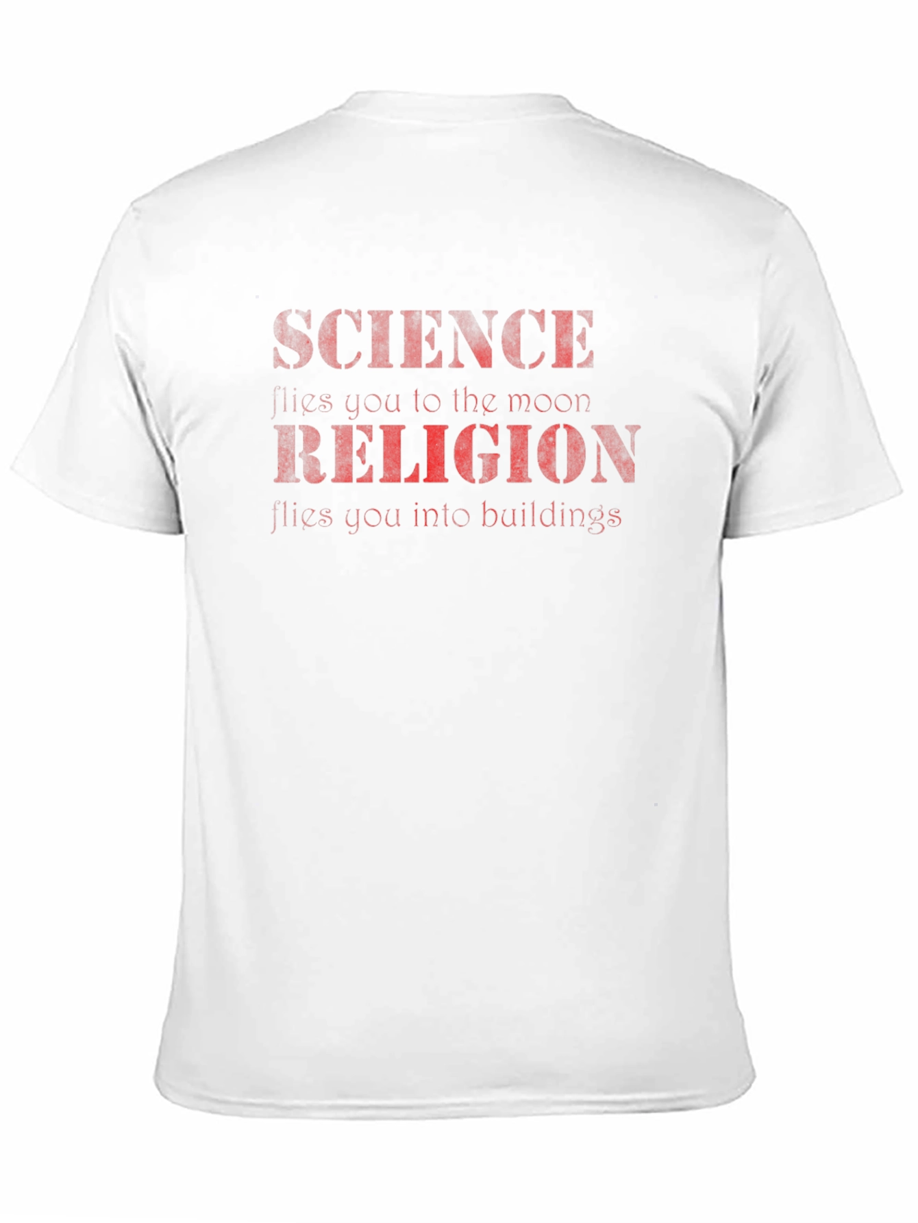 Science vs Religion Slogan Graphic Tee