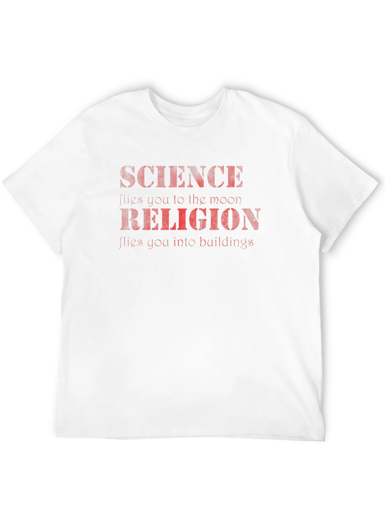Science vs Religion Slogan Graphic Tee