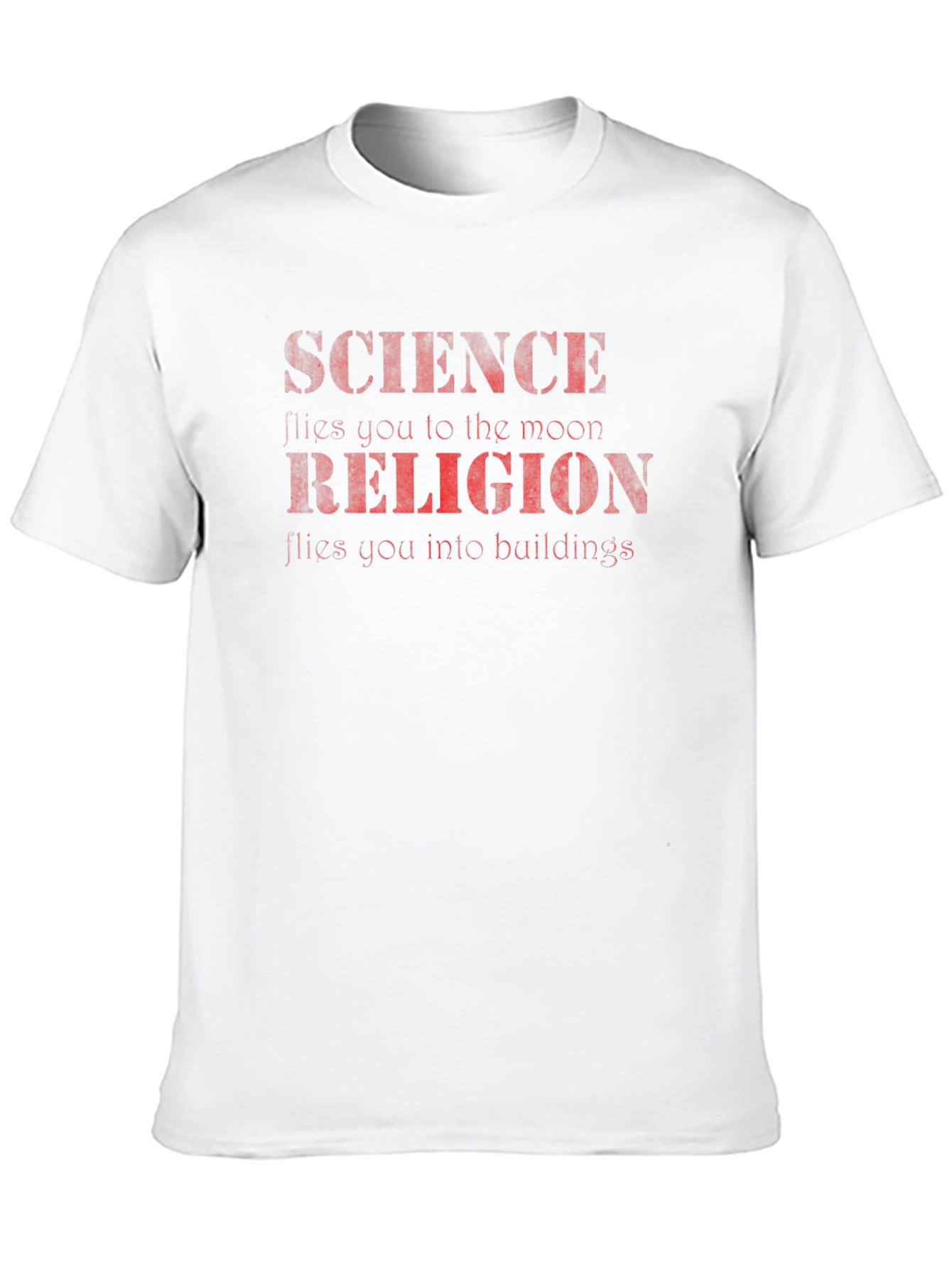 Science vs Religion Slogan Graphic Tee
