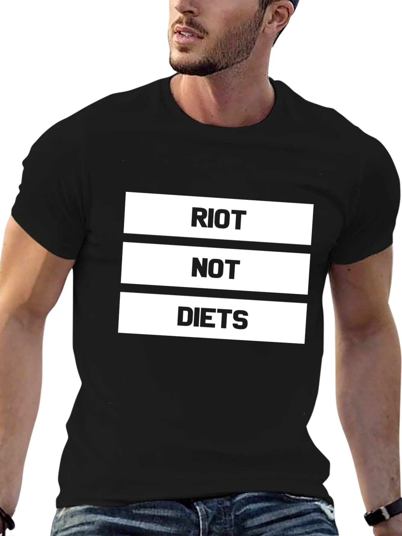 Riot Not Diets Graphic Tee - Bold Statement Shirt