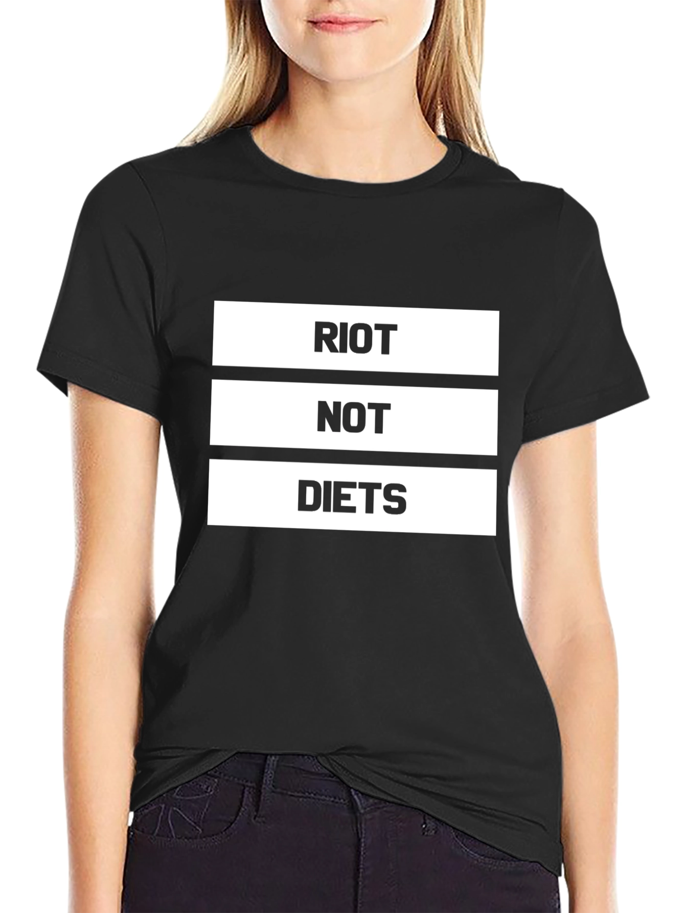Riot Not Diets Graphic Tee - Bold Statement Shirt