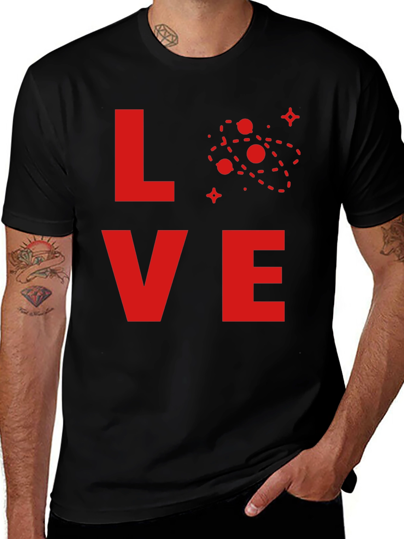 Love Science T-Shirt - Red Atom Design
