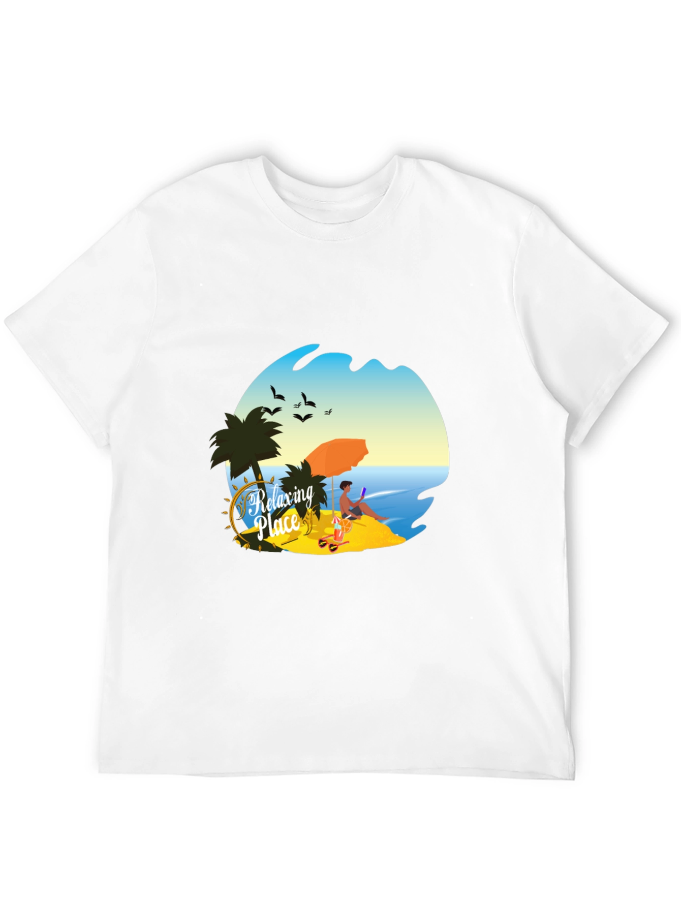 Relaxing Place Graphic T-Shirt - Beach Vibes