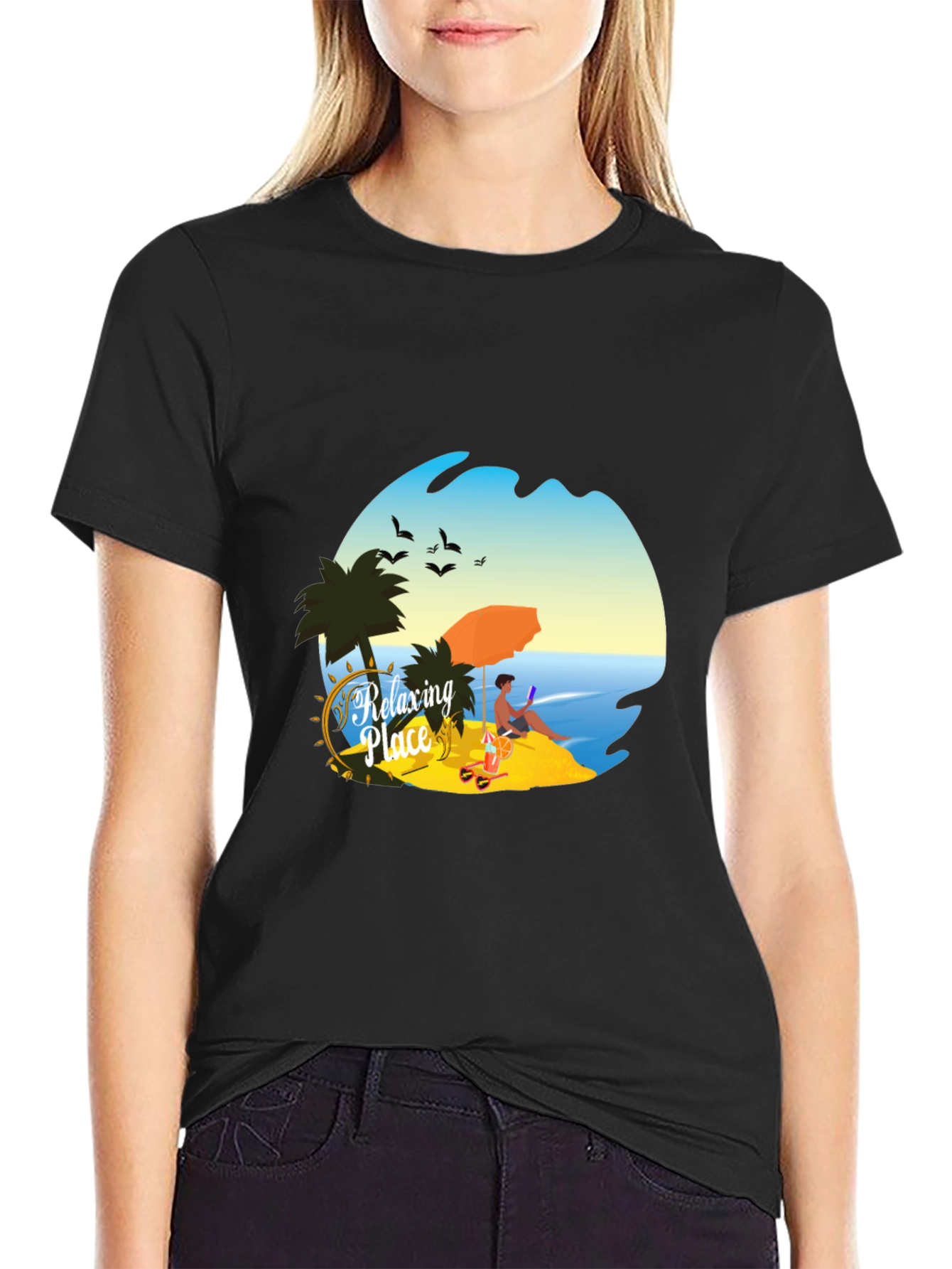 Relaxing Place Graphic T-Shirt - Beach Vibes
