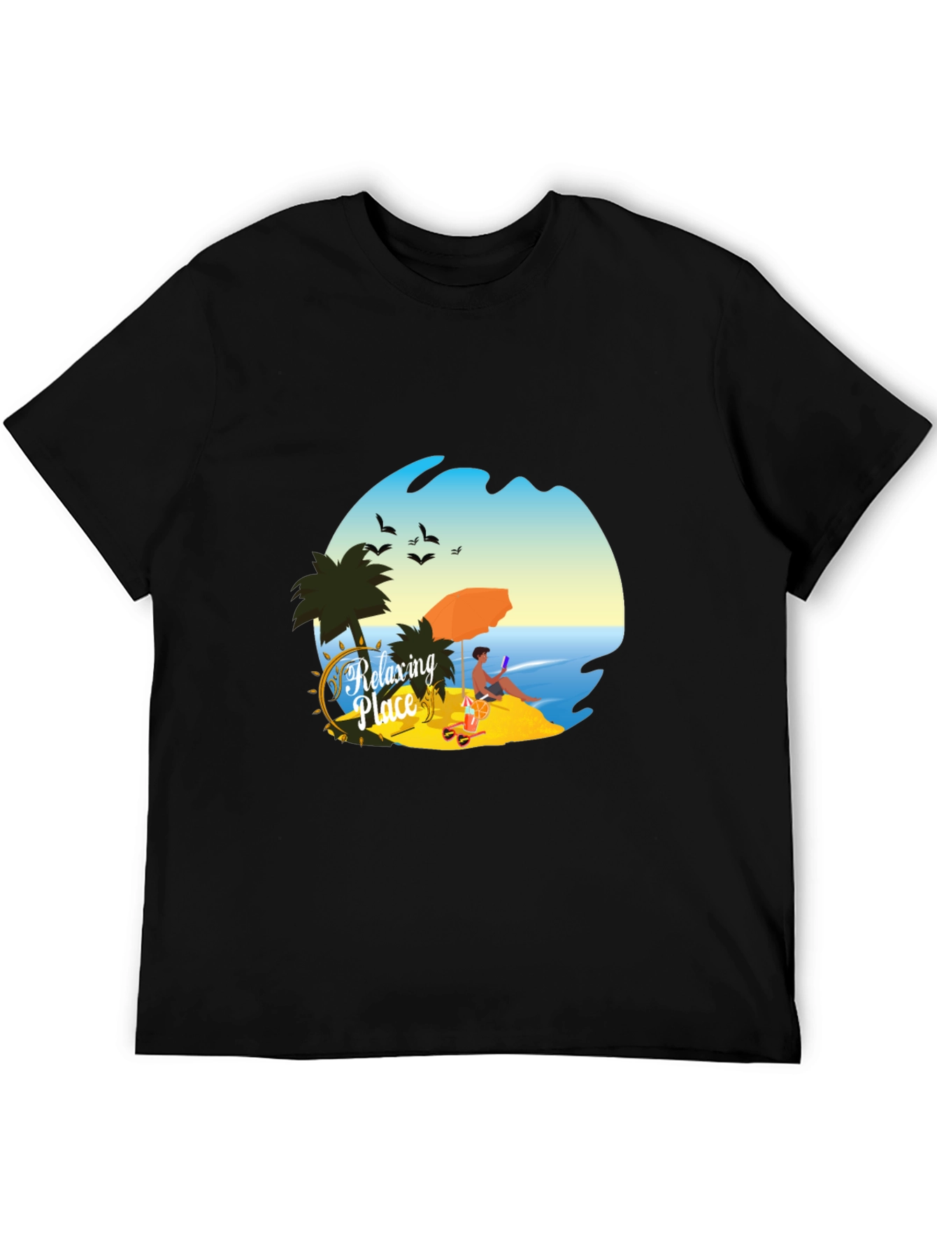 Relaxing Place Graphic T-Shirt - Beach Vibes
