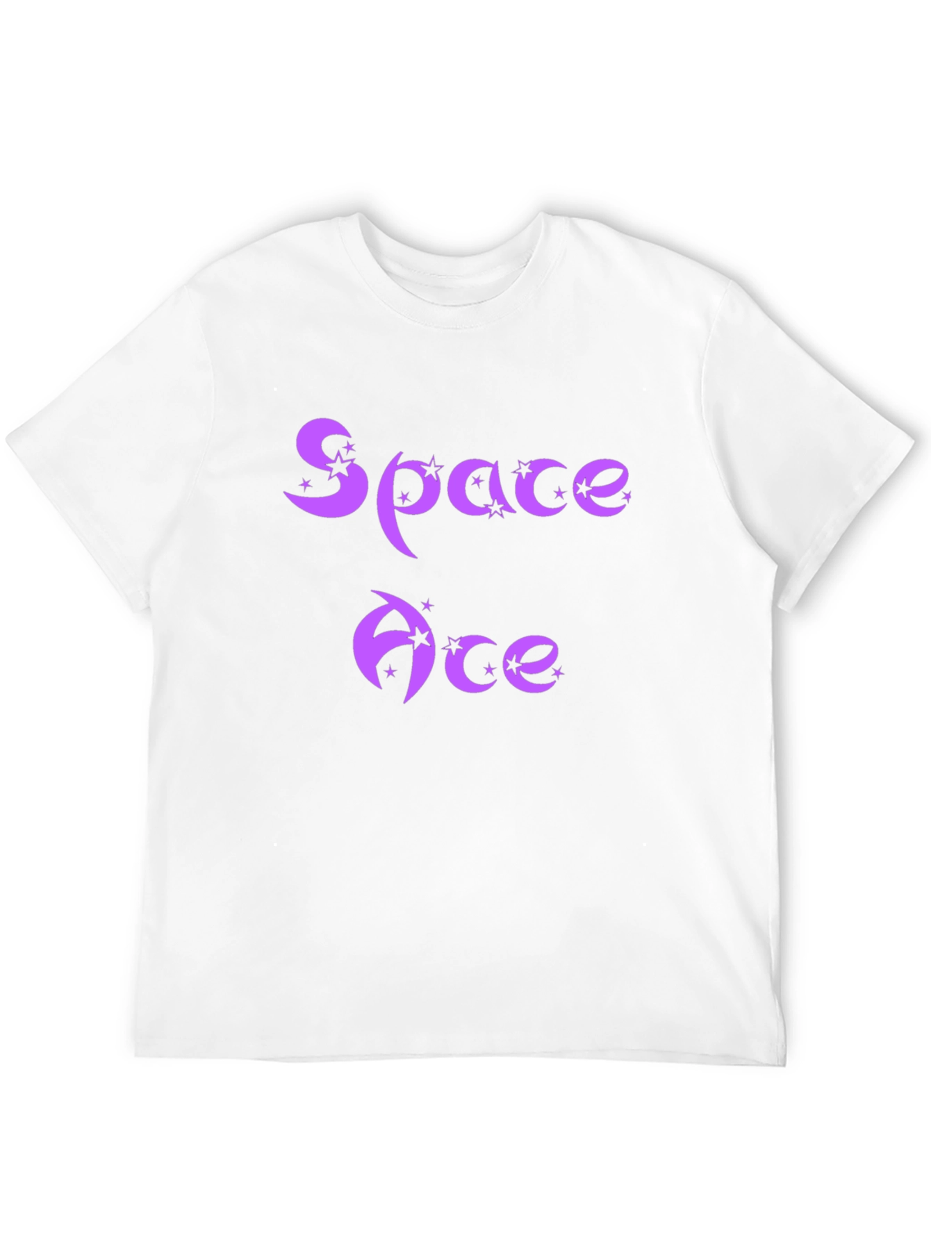 Space Ace Graphic T-Shirt - Purple Design on Black