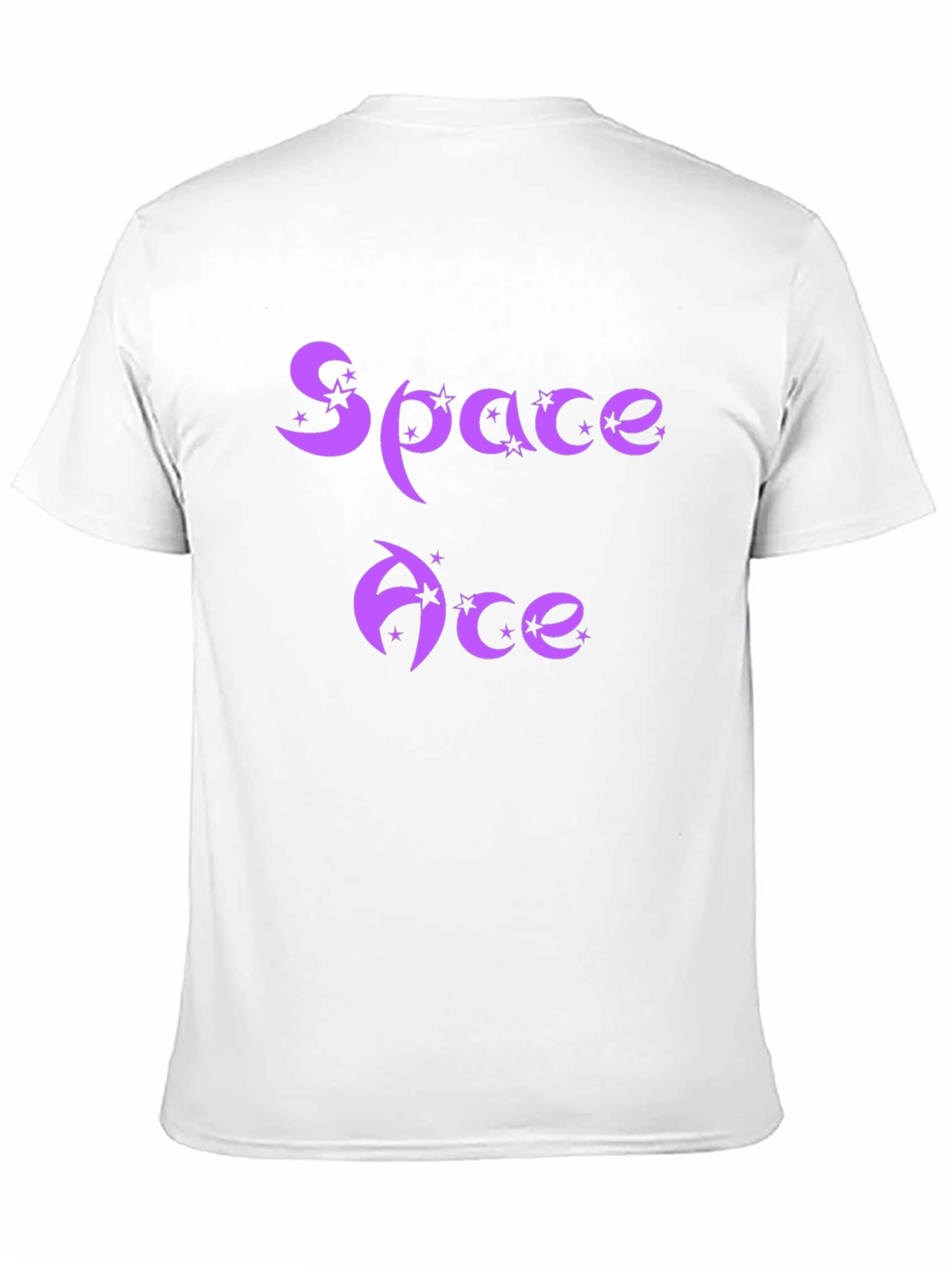 Space Ace Graphic T-Shirt - Purple Design on Black