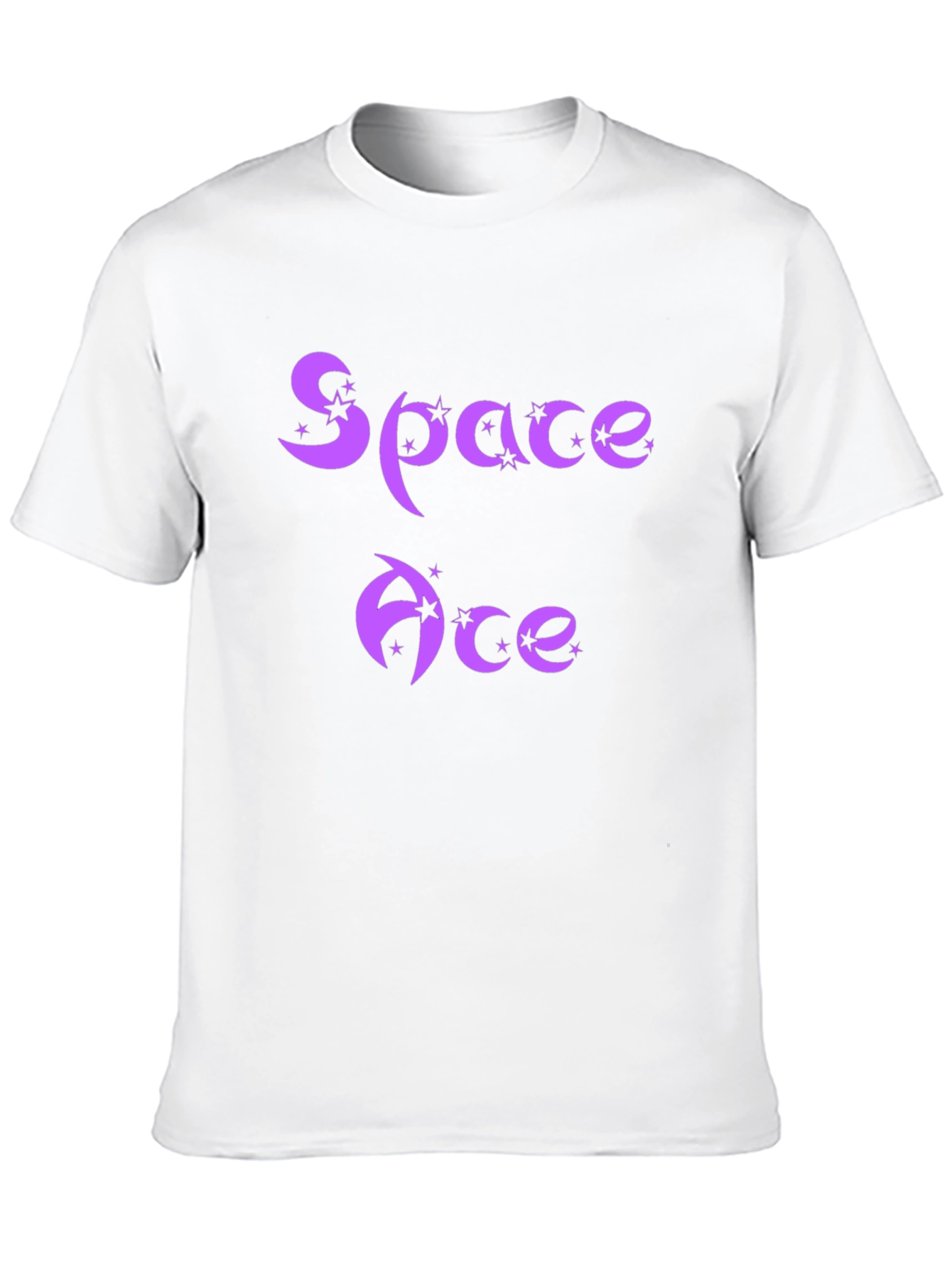Space Ace Graphic T-Shirt - Purple Design on Black