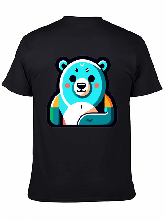Cool Bear Graphic Tee - Black Cotton Blend