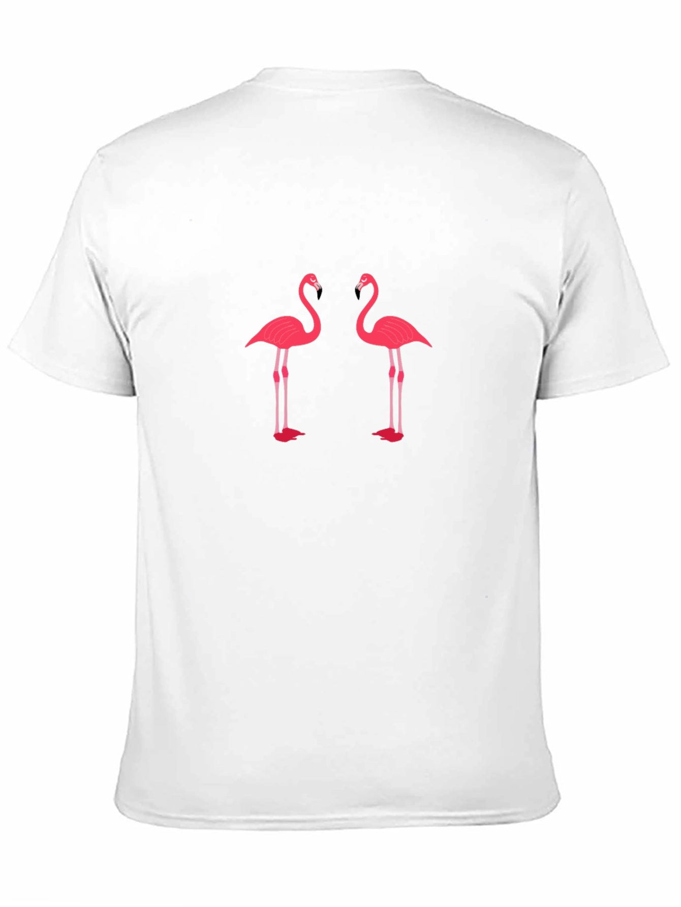 Flamingo Graphic Tee - Black Cotton Casual