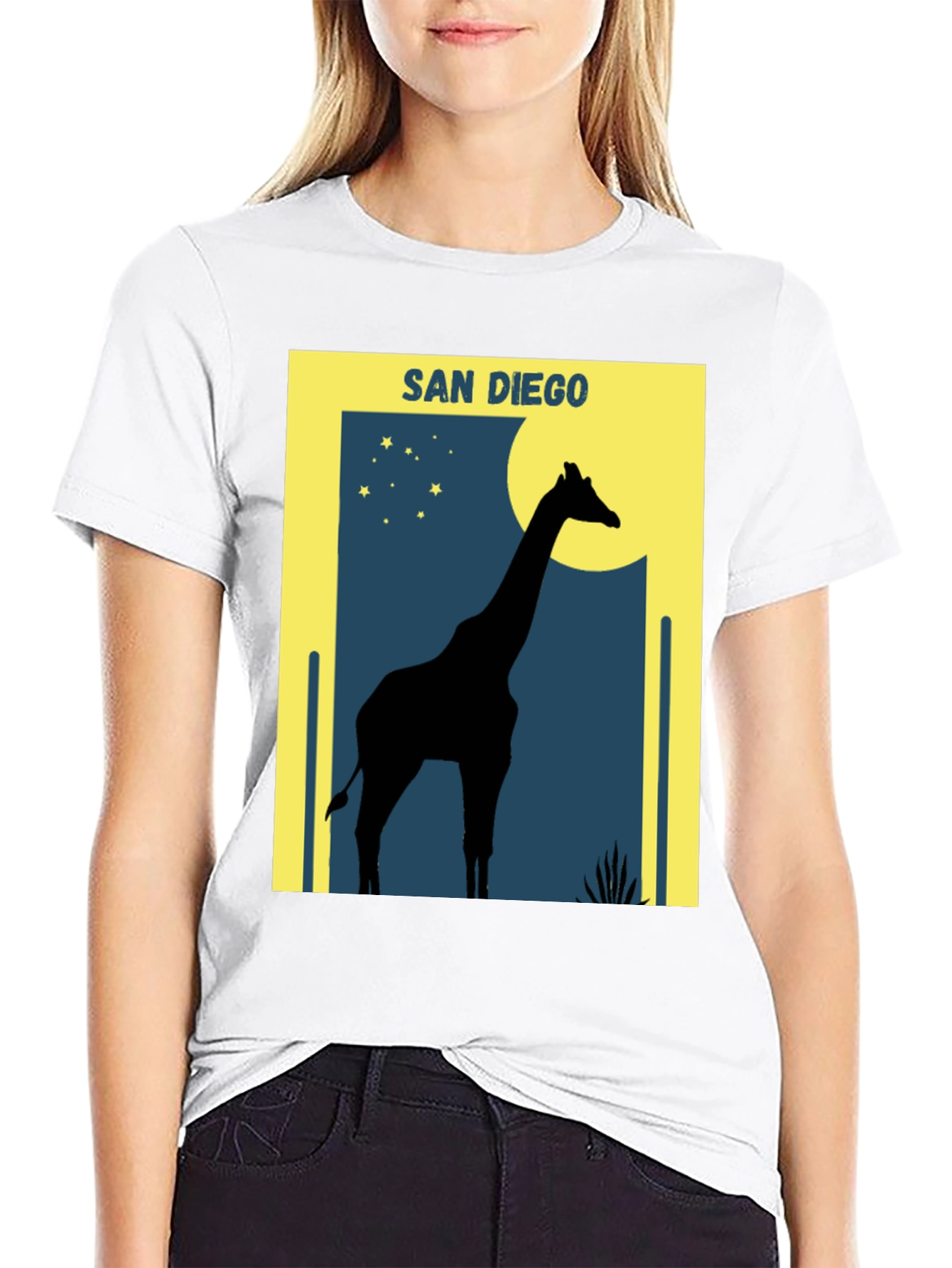 San Diego Giraffe T-Shirt - Silhouette Design