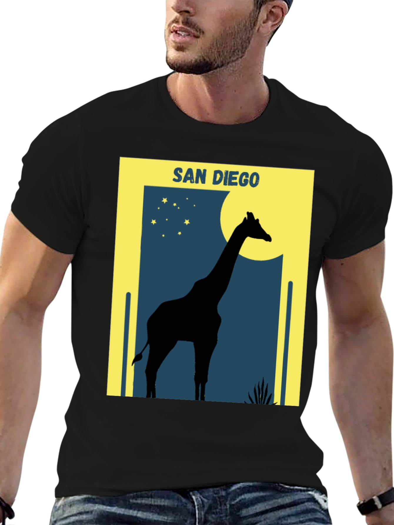 San Diego Giraffe T-Shirt - Silhouette Design