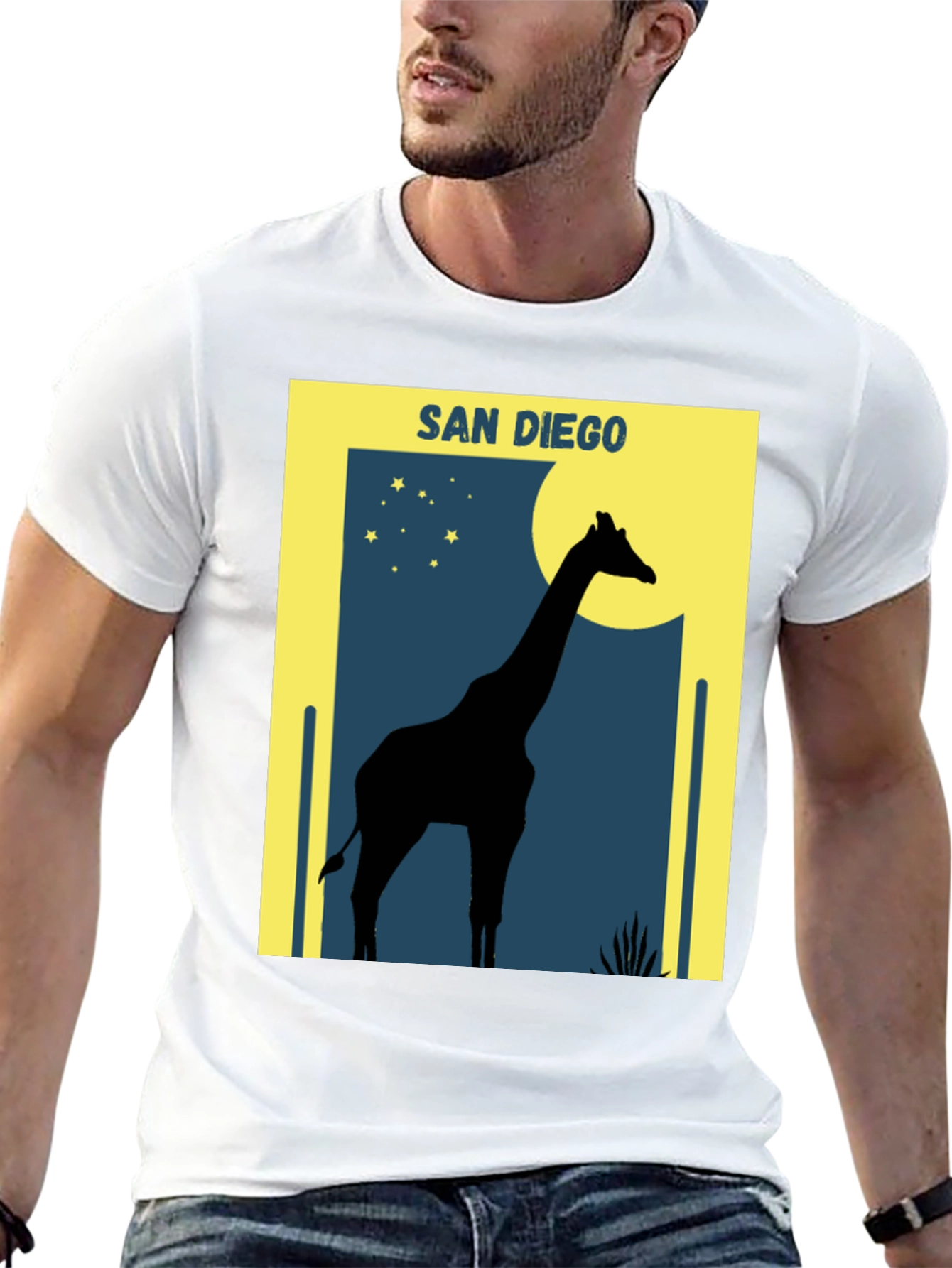 San Diego Giraffe T-Shirt - Silhouette Design