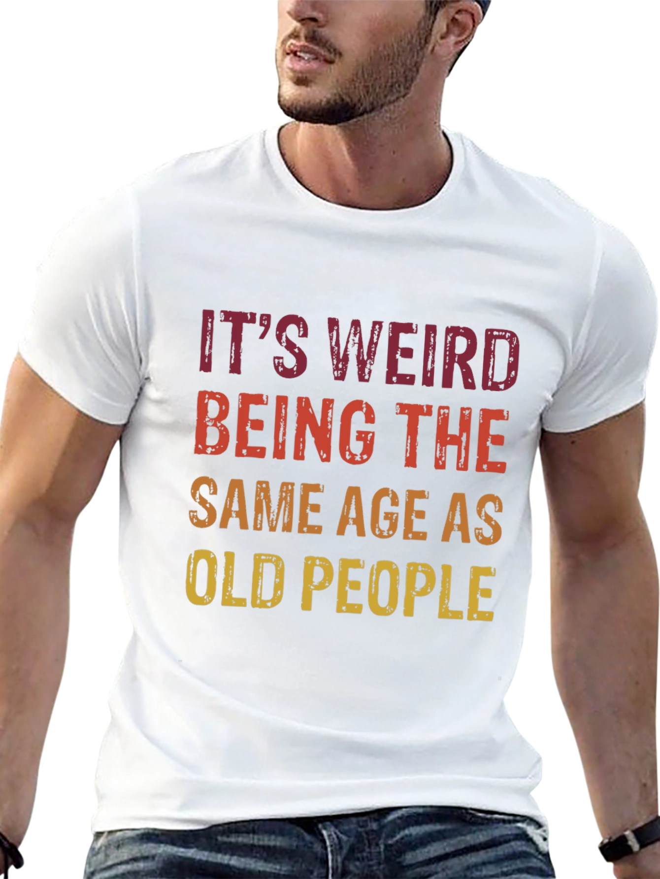 Funny Same Age as Old People Graphic Tee