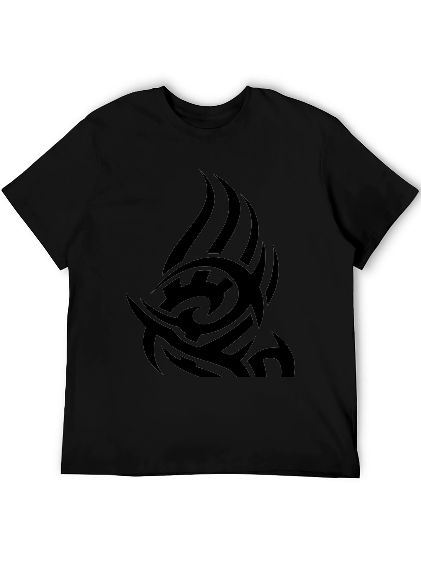 Tribal Tattoo Graphic Black T-Shirt