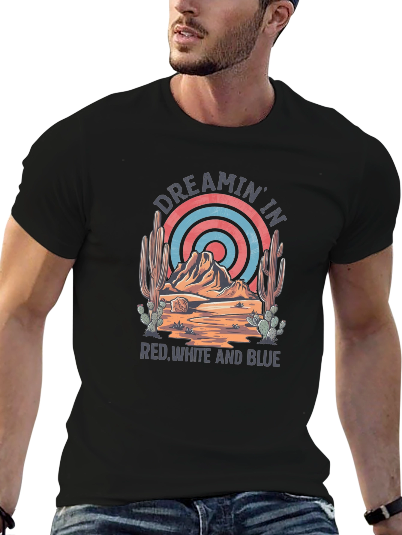Dreamin In Red White And Blue Graphic Tee