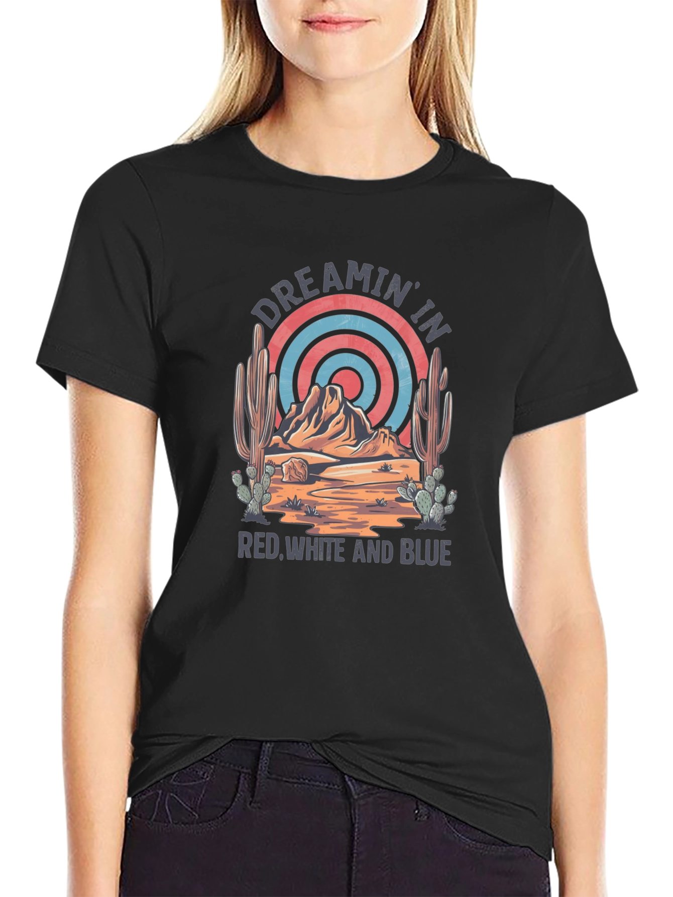 Dreamin In Red White And Blue Graphic Tee