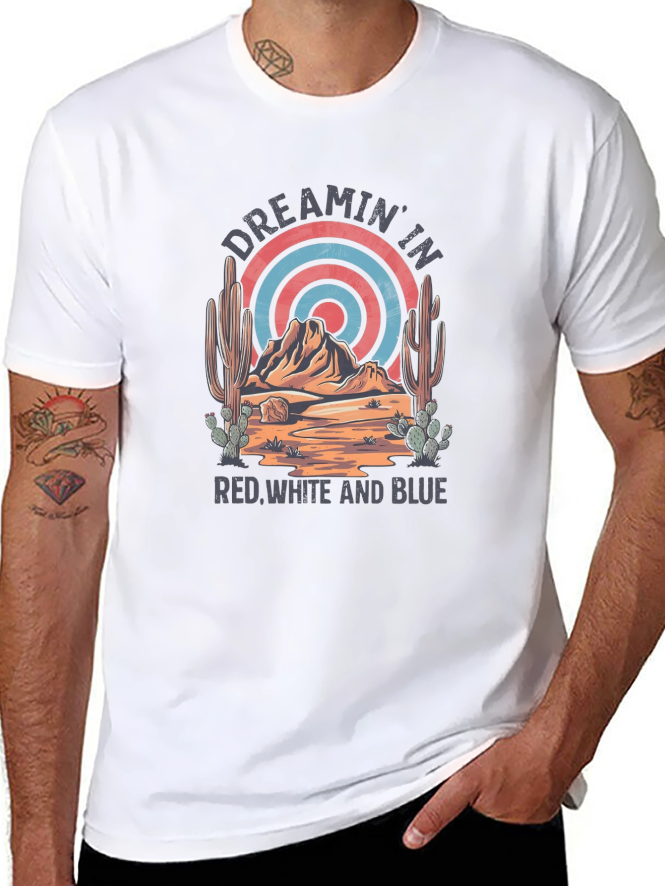 Dreamin In Red White And Blue Graphic Tee