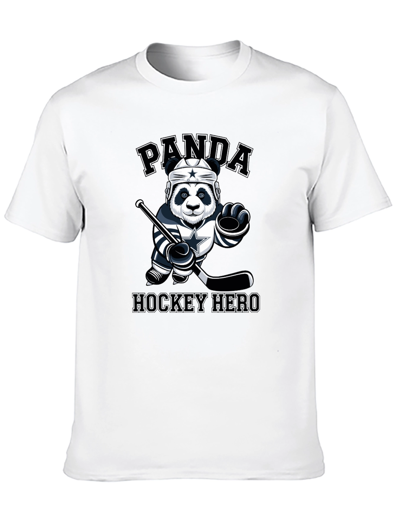 Panda Hockey Hero Graphic T-Shirt