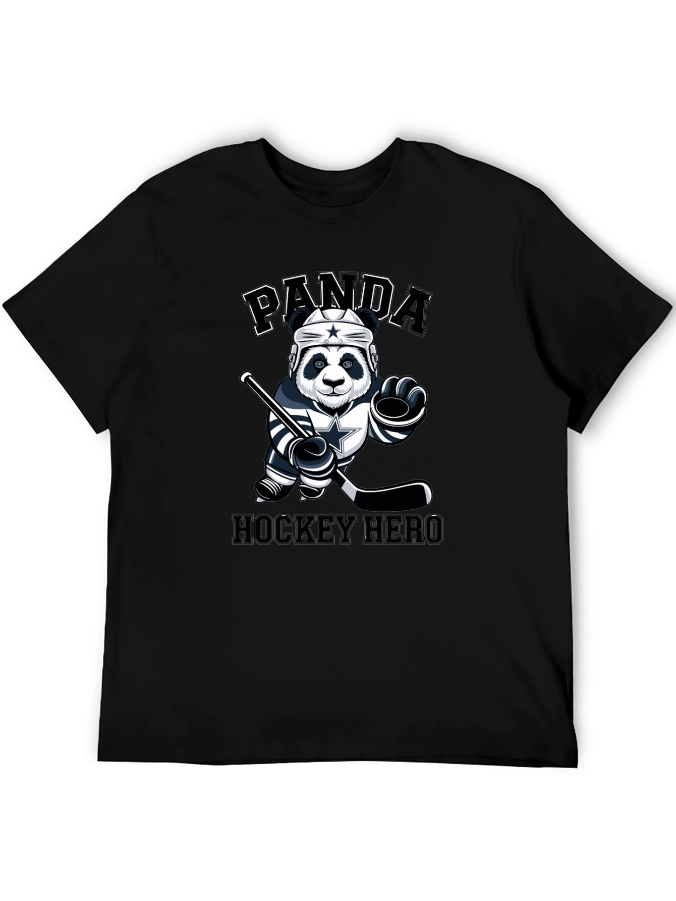 Panda Hockey Hero Graphic T-Shirt