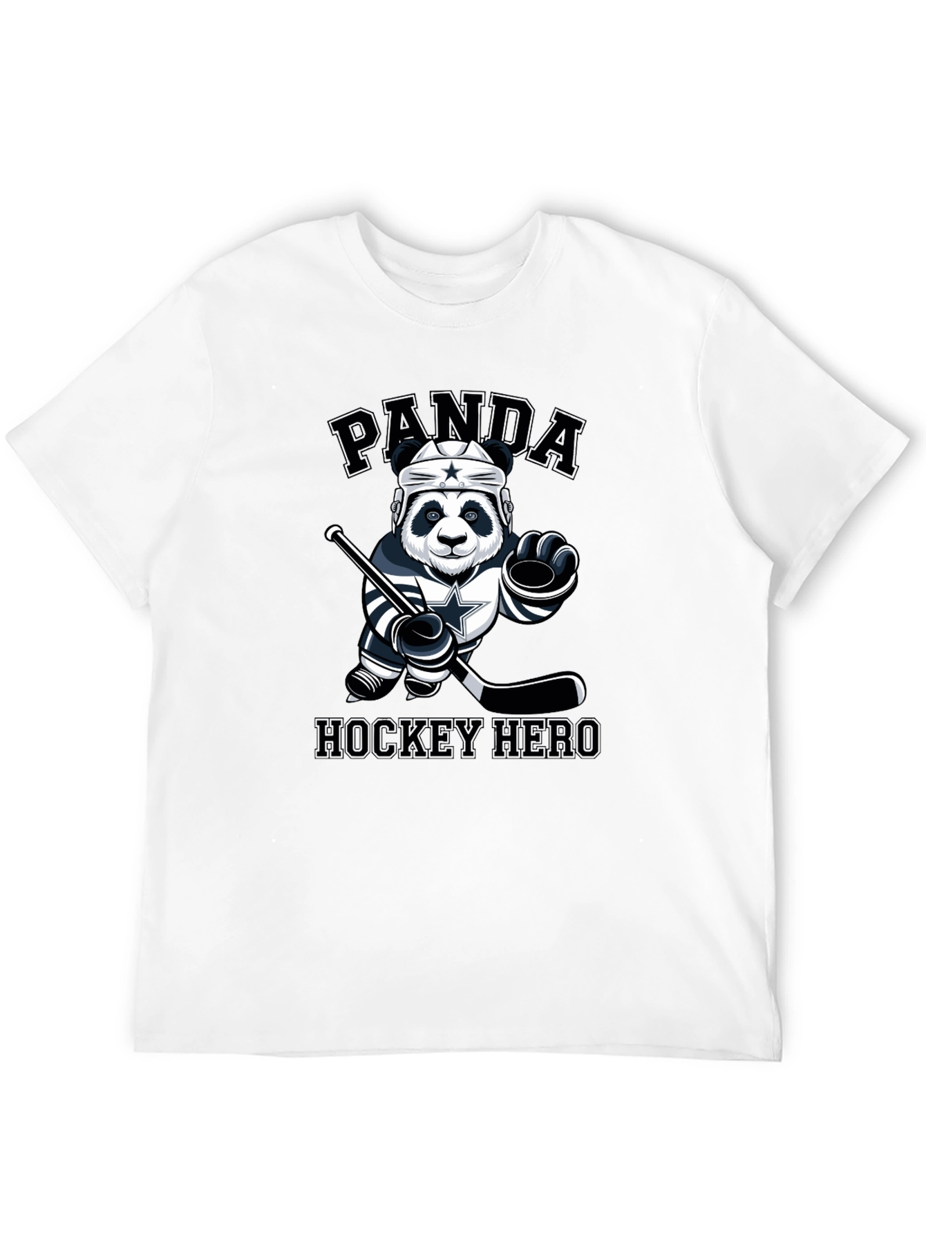 Panda Hockey Hero Graphic T-Shirt