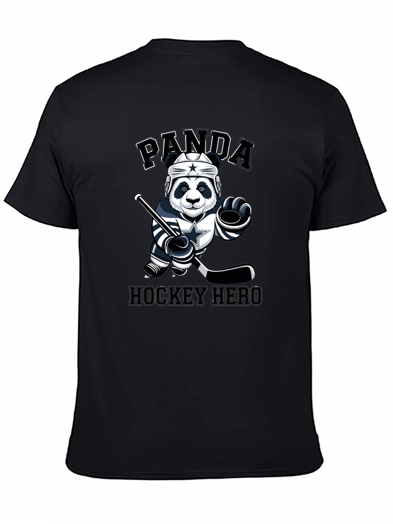 Panda Hockey Hero Graphic T-Shirt