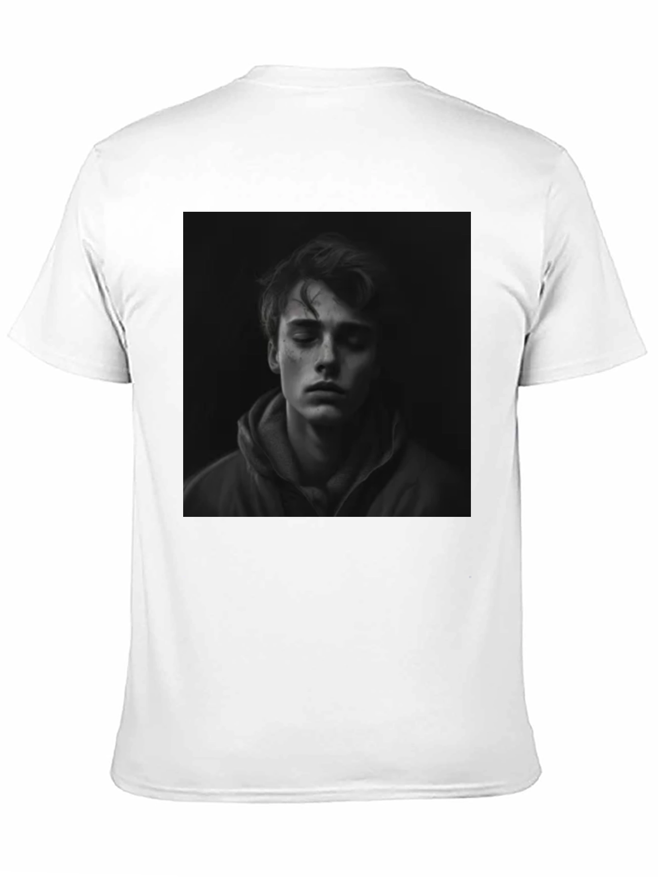 Mans Graphic Portrait T-Shirt - Black