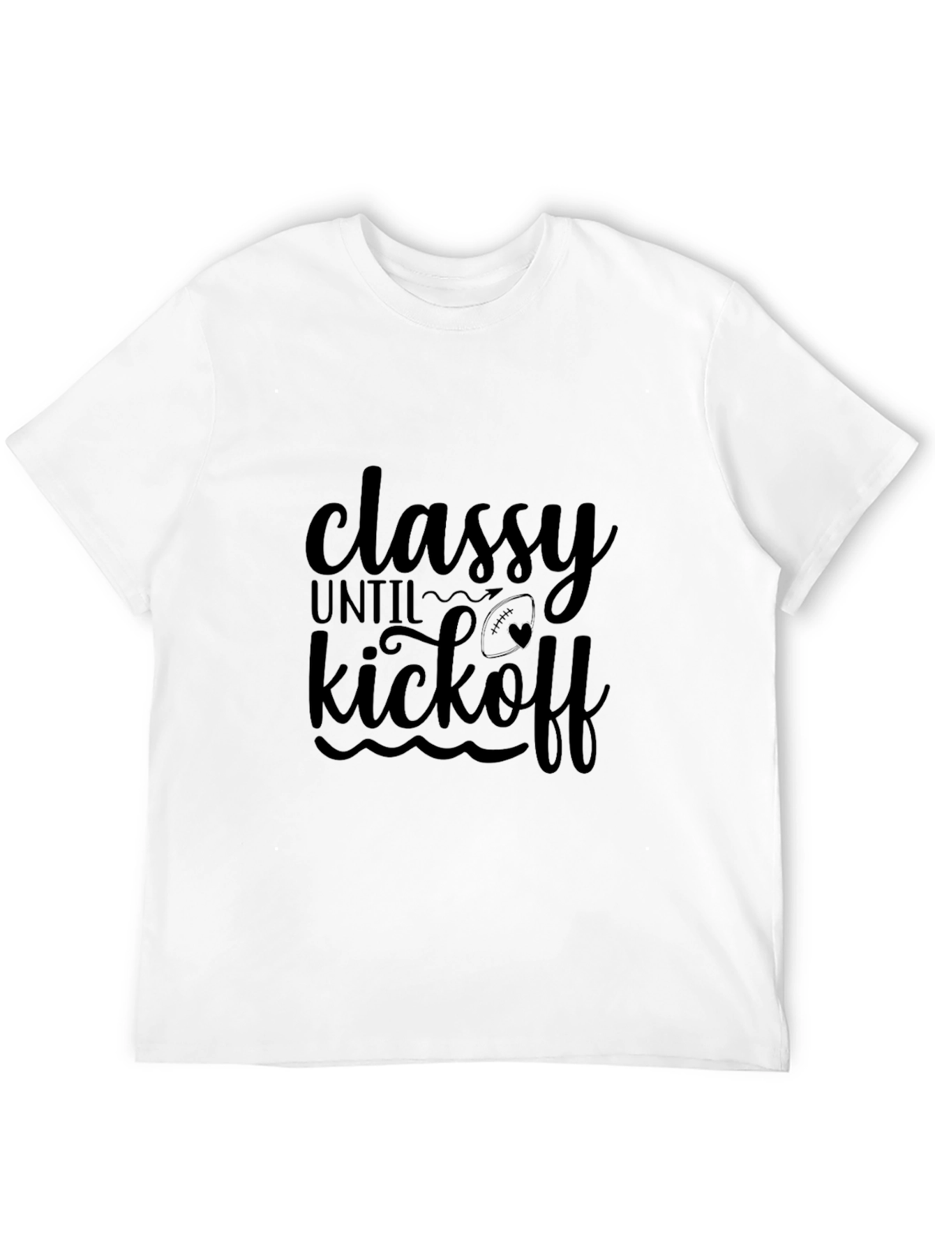 Classy Until Kickoff Black T-Shirt