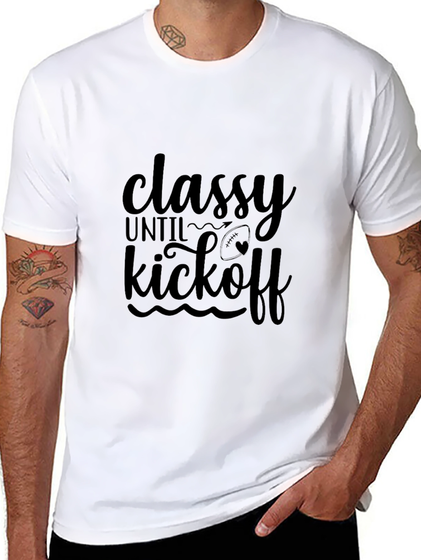 Classy Until Kickoff Black T-Shirt