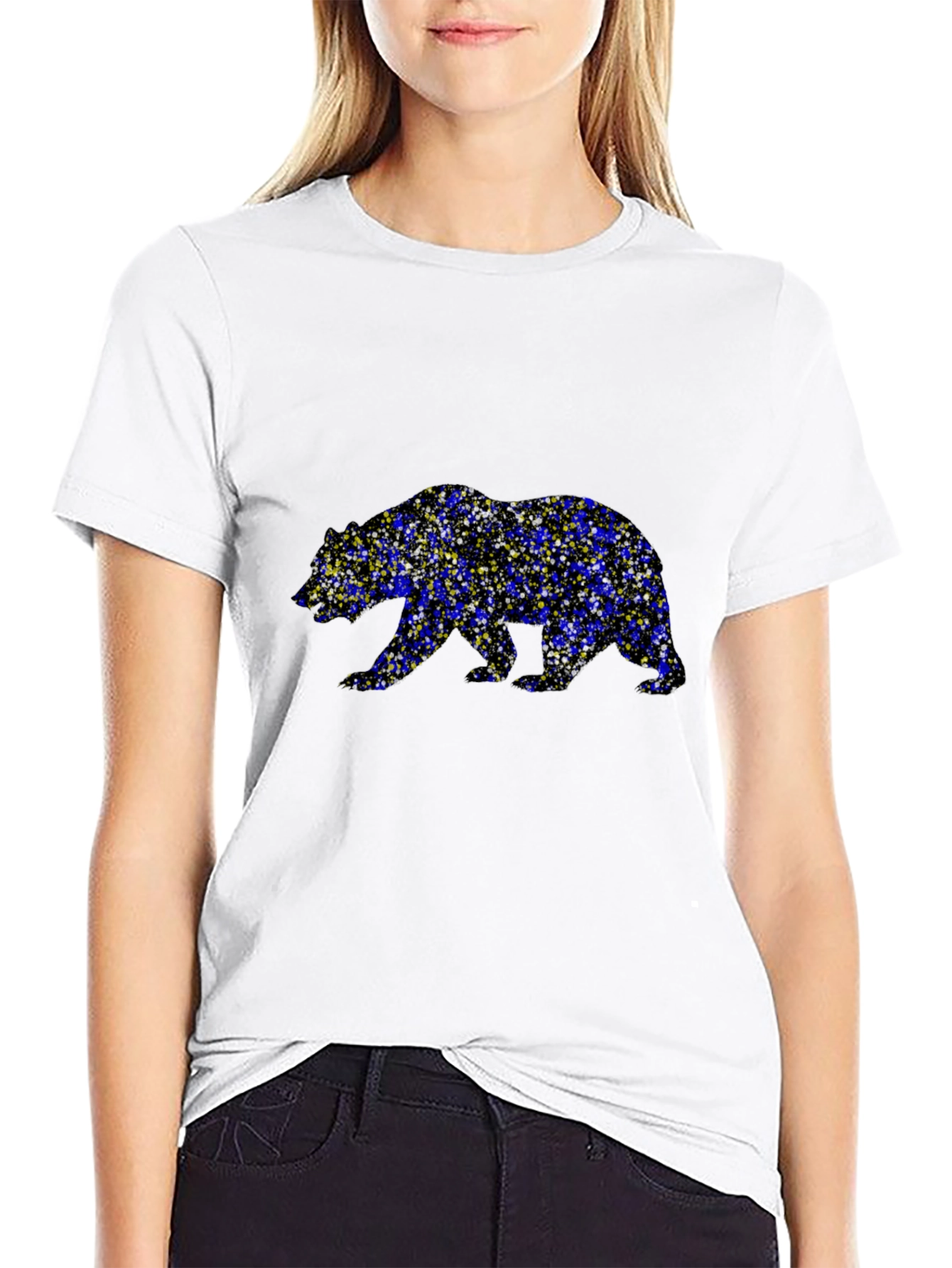 Bear Silhouette Starry T-Shirt