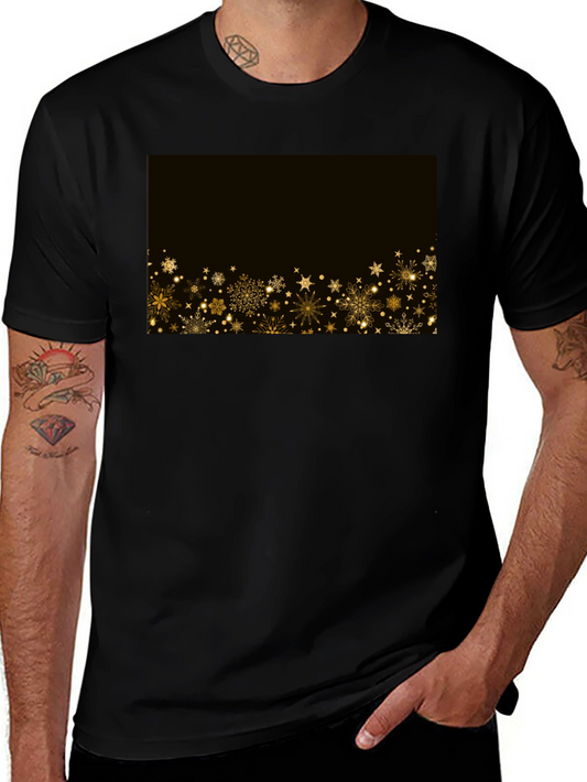 Festive Snowflake T-Shirt - Black Holiday Style