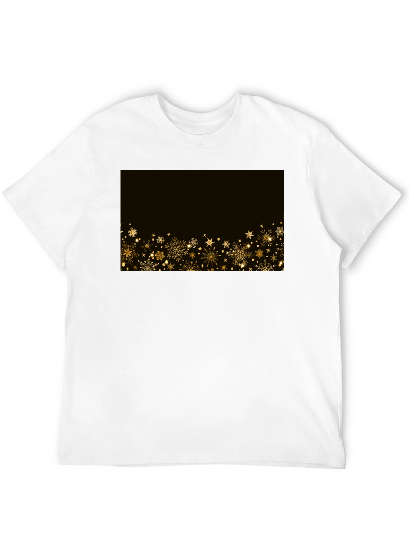 Festive Snowflake T-Shirt - Black Holiday Style