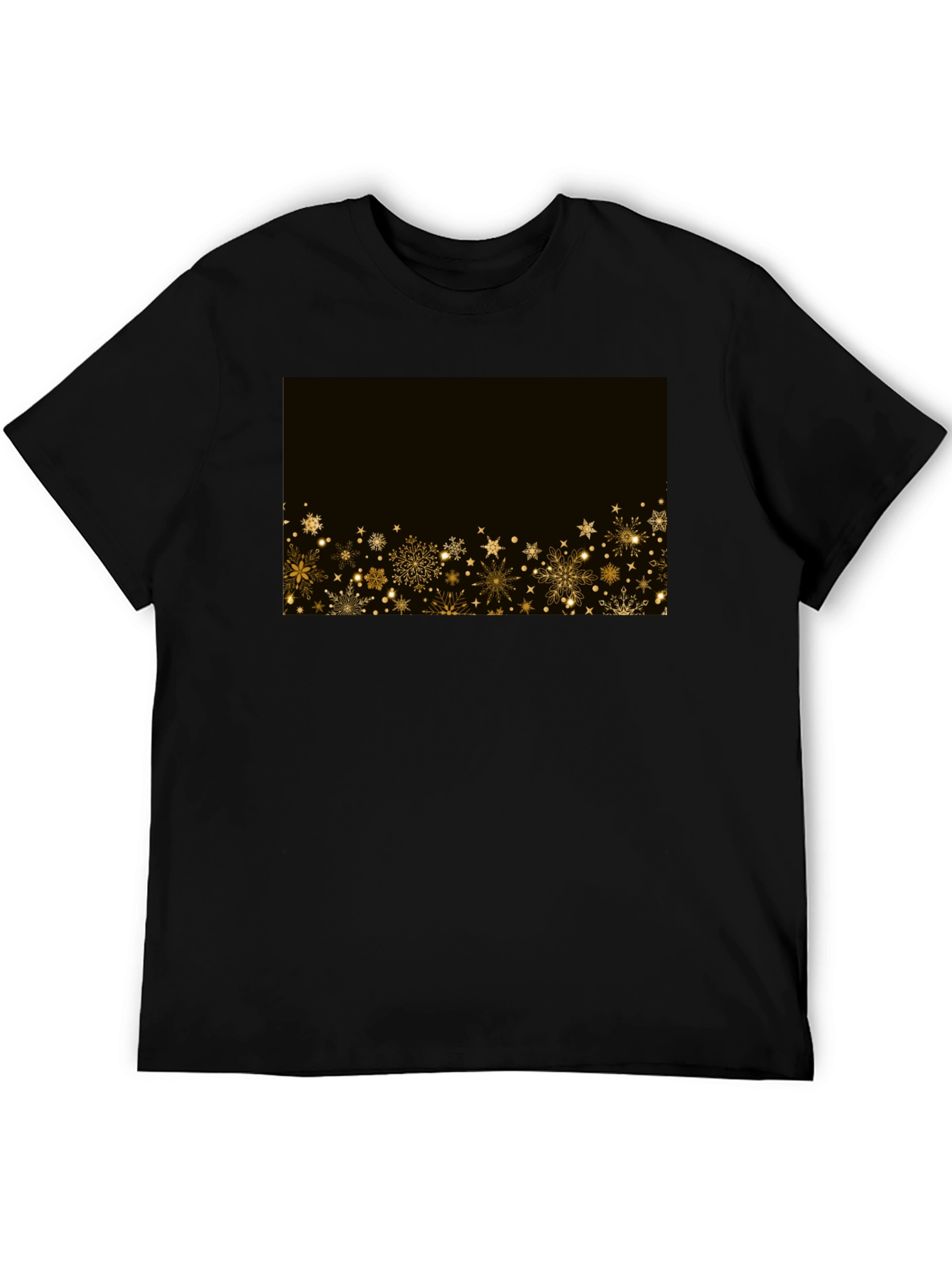 Festive Snowflake T-Shirt - Black Holiday Style