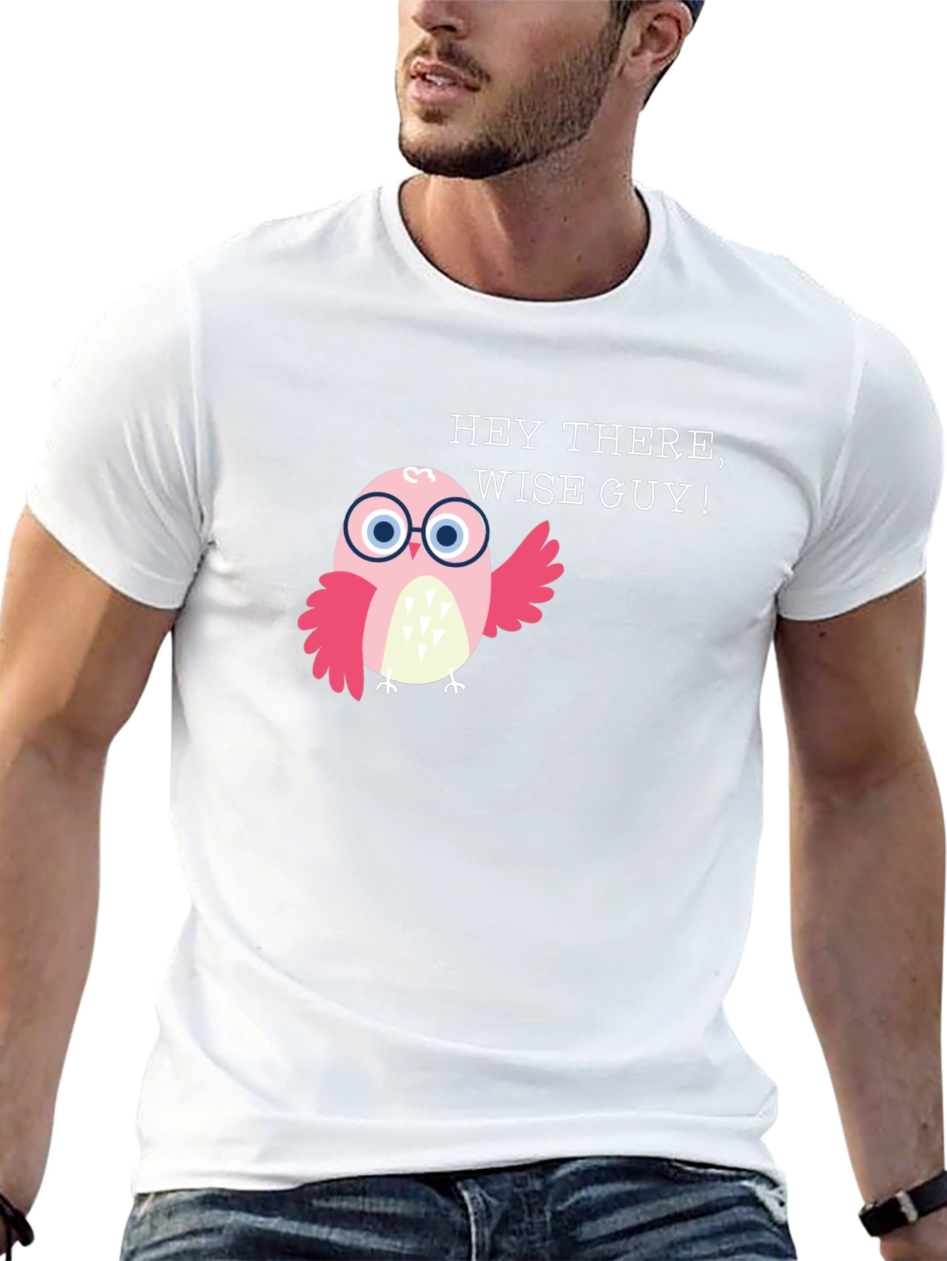 Hey There Wise Guy Owl Graphic Tee