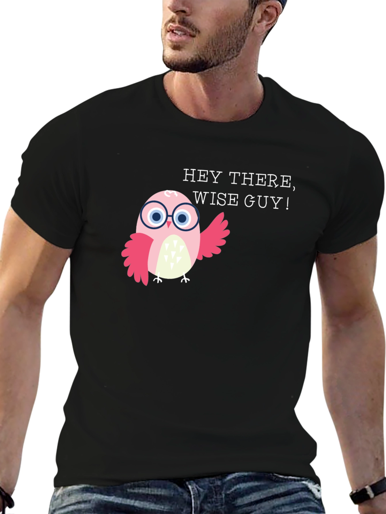 Hey There Wise Guy Owl Graphic Tee